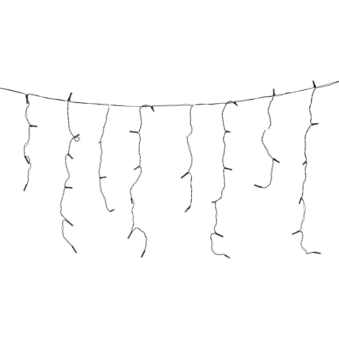 2 Solar Powered 200 LED White Icicle String Lights, 2 of 8