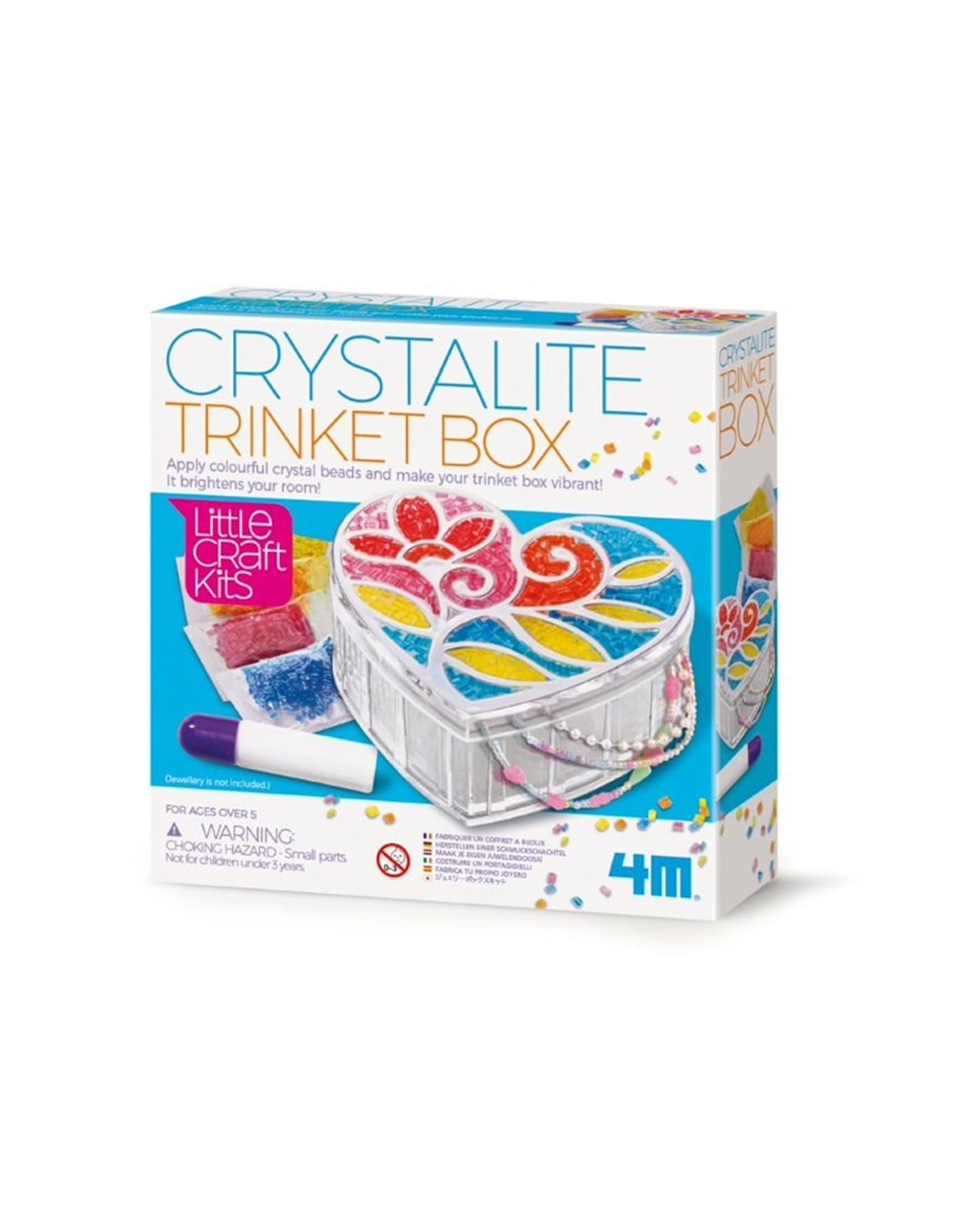 1 4M Little Craft Crystalite Trinket Storage Box Kid Children Art Activity, 1 of 3
