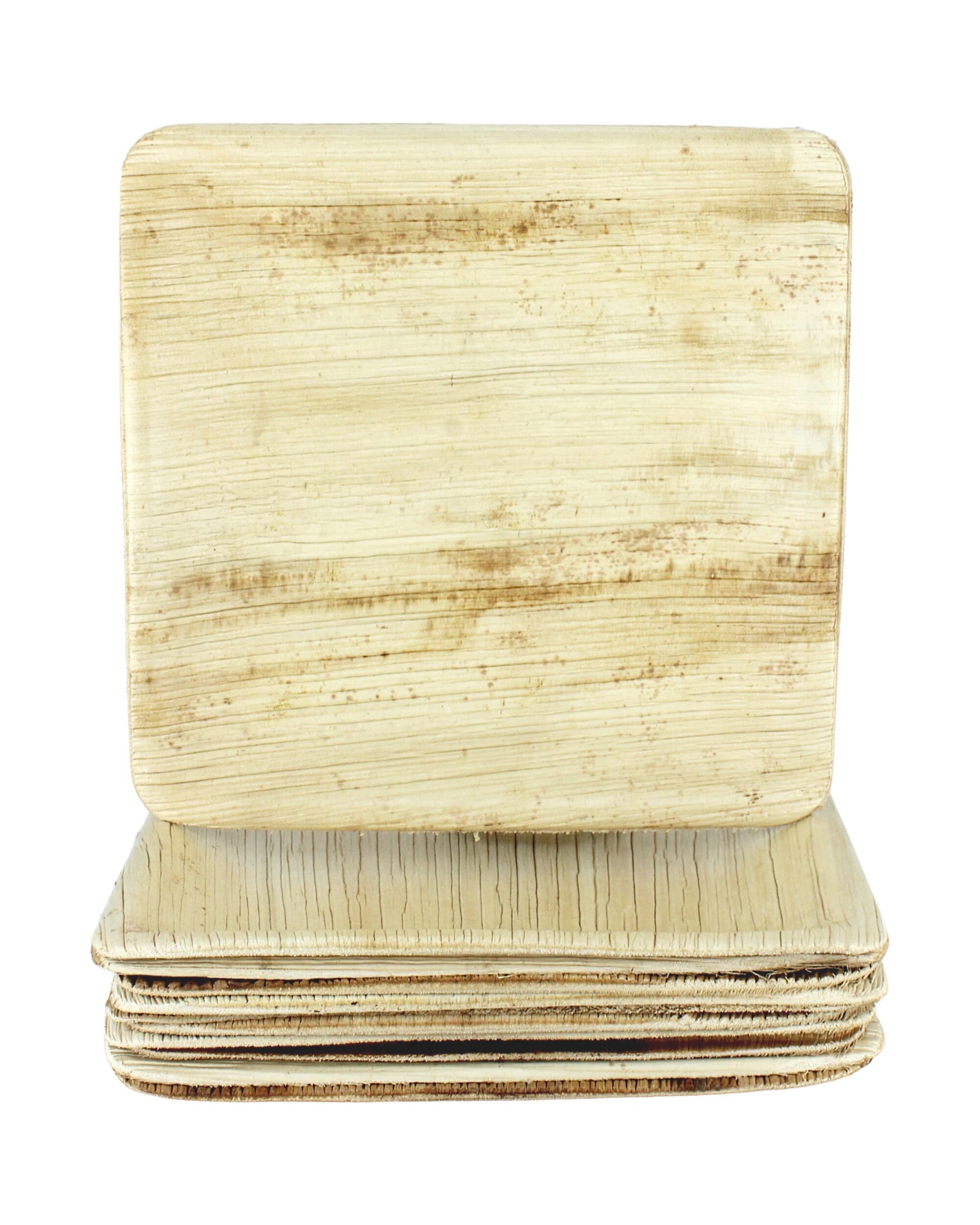 1 Alpen Natural Palm Leaf Square Plates 20cm Pack of 10, 1 of 2