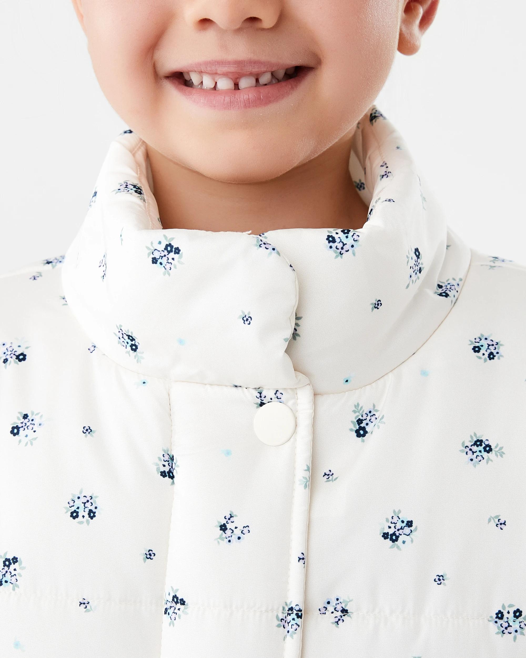 5 Oversized Puffer Jacket Bge Floral, 5 of 10