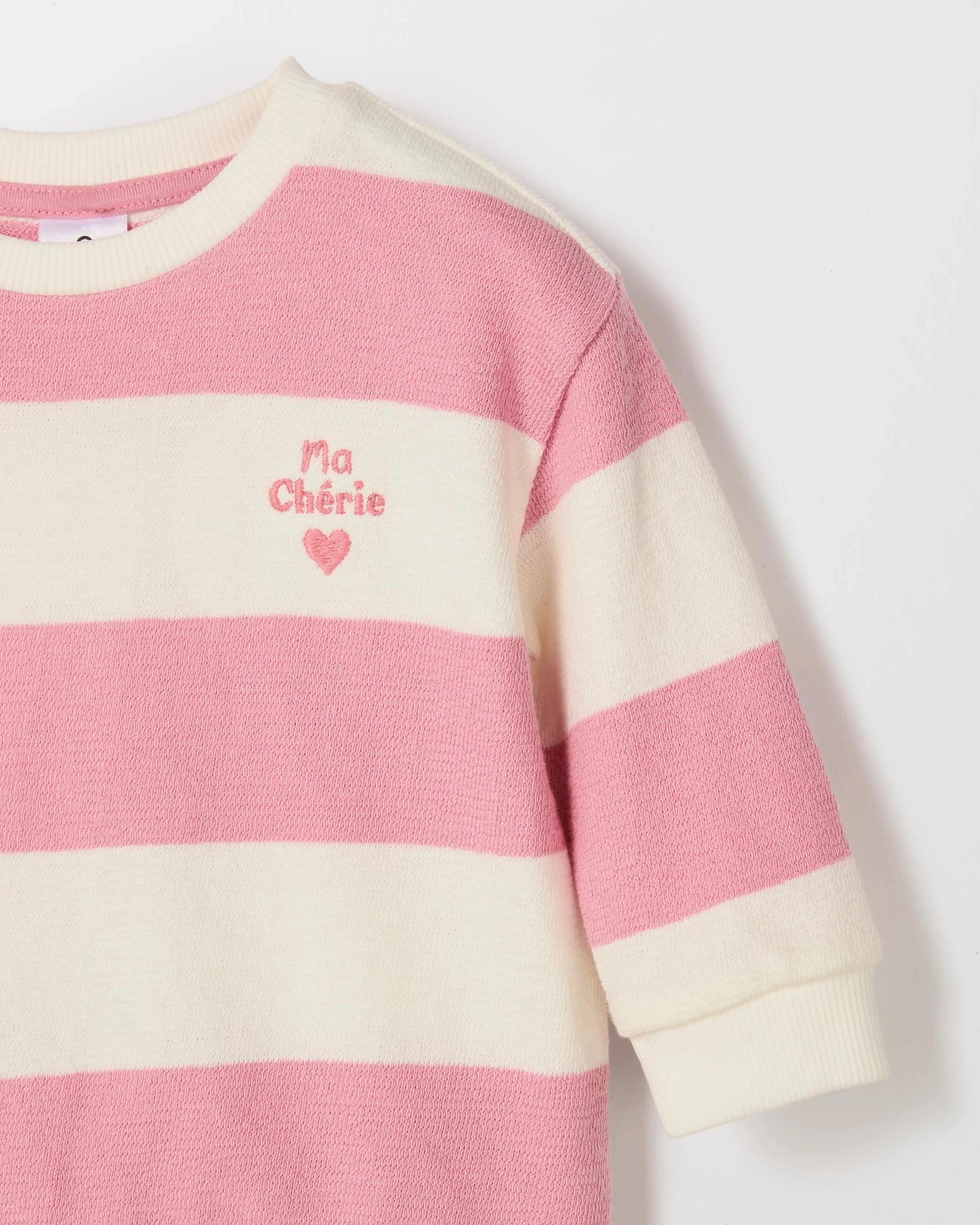 4 Target Baby Organic Cotton Baby Crew Fleece Top and Short 2 Piece Set PINK, 4 of 5