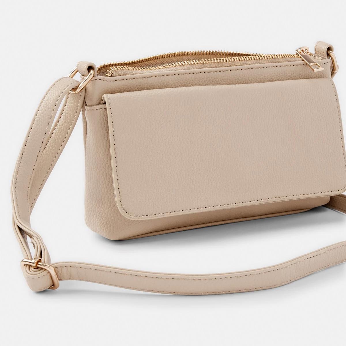 2 Envelope Pocket Crossbody Bag BEIGE, 2 of 5
