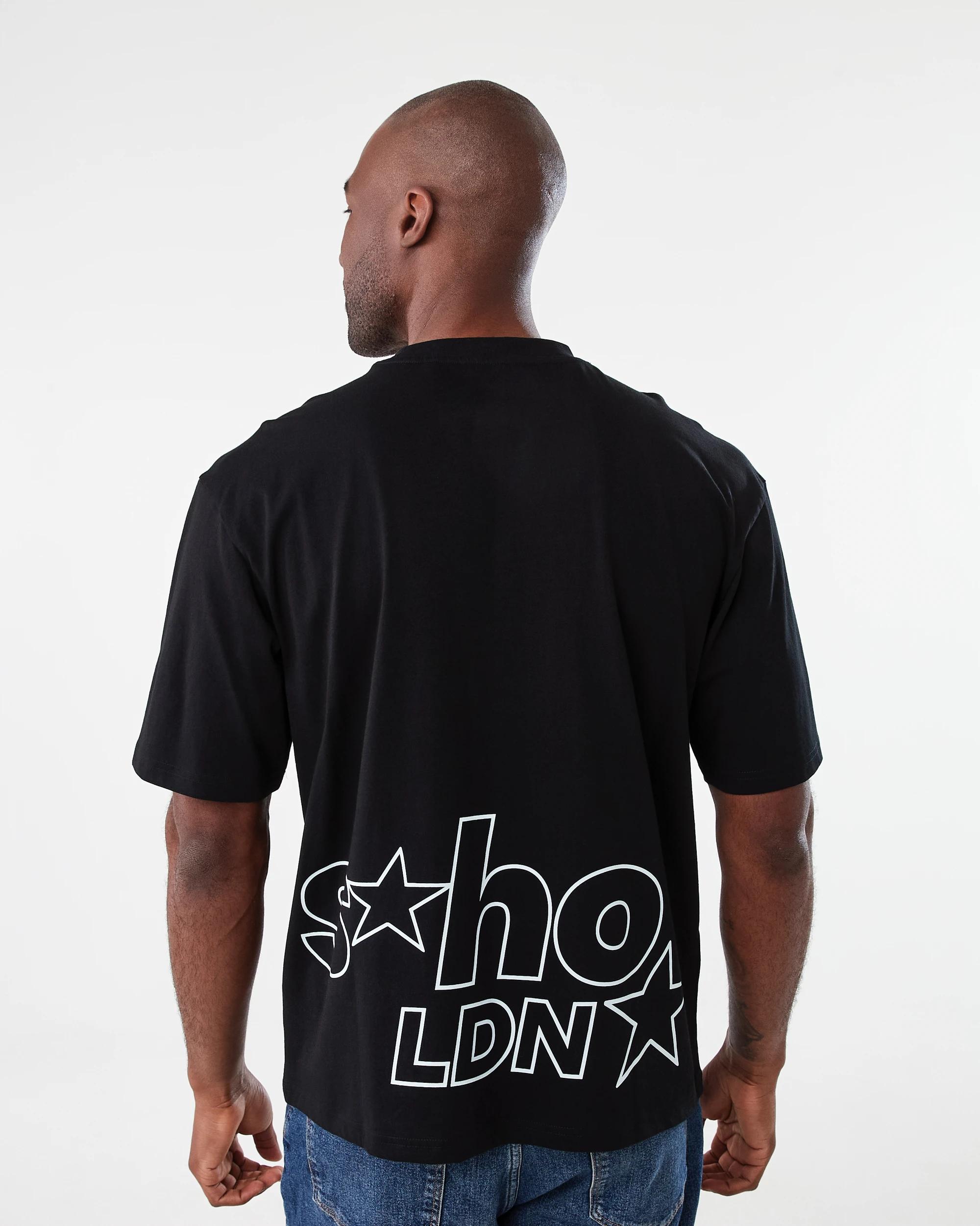3 Boxy Print T-shirt Blk Sohldn, 3 of 7