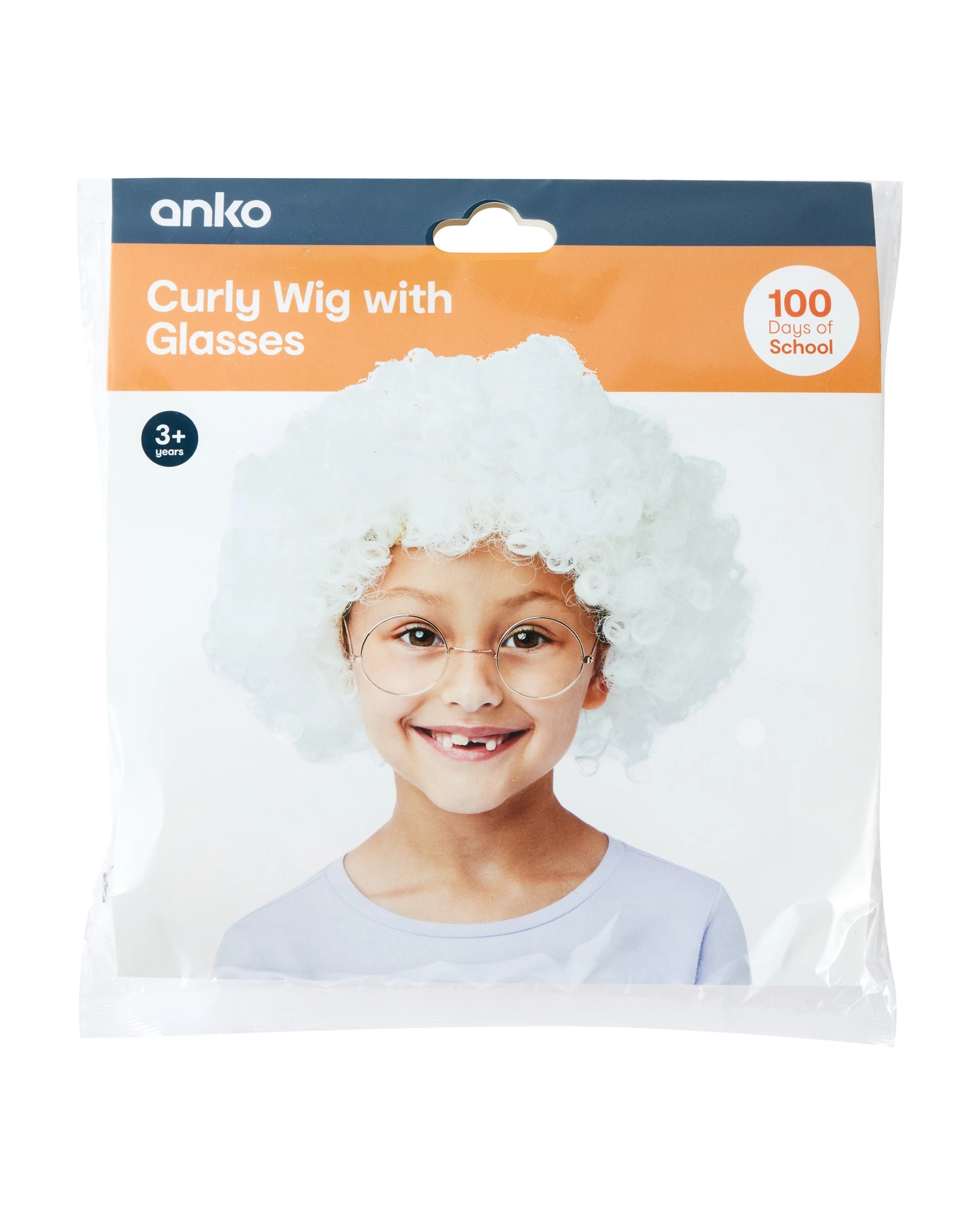 6 Curly Wig with Glasses  - Ages 3+, 6 of 6