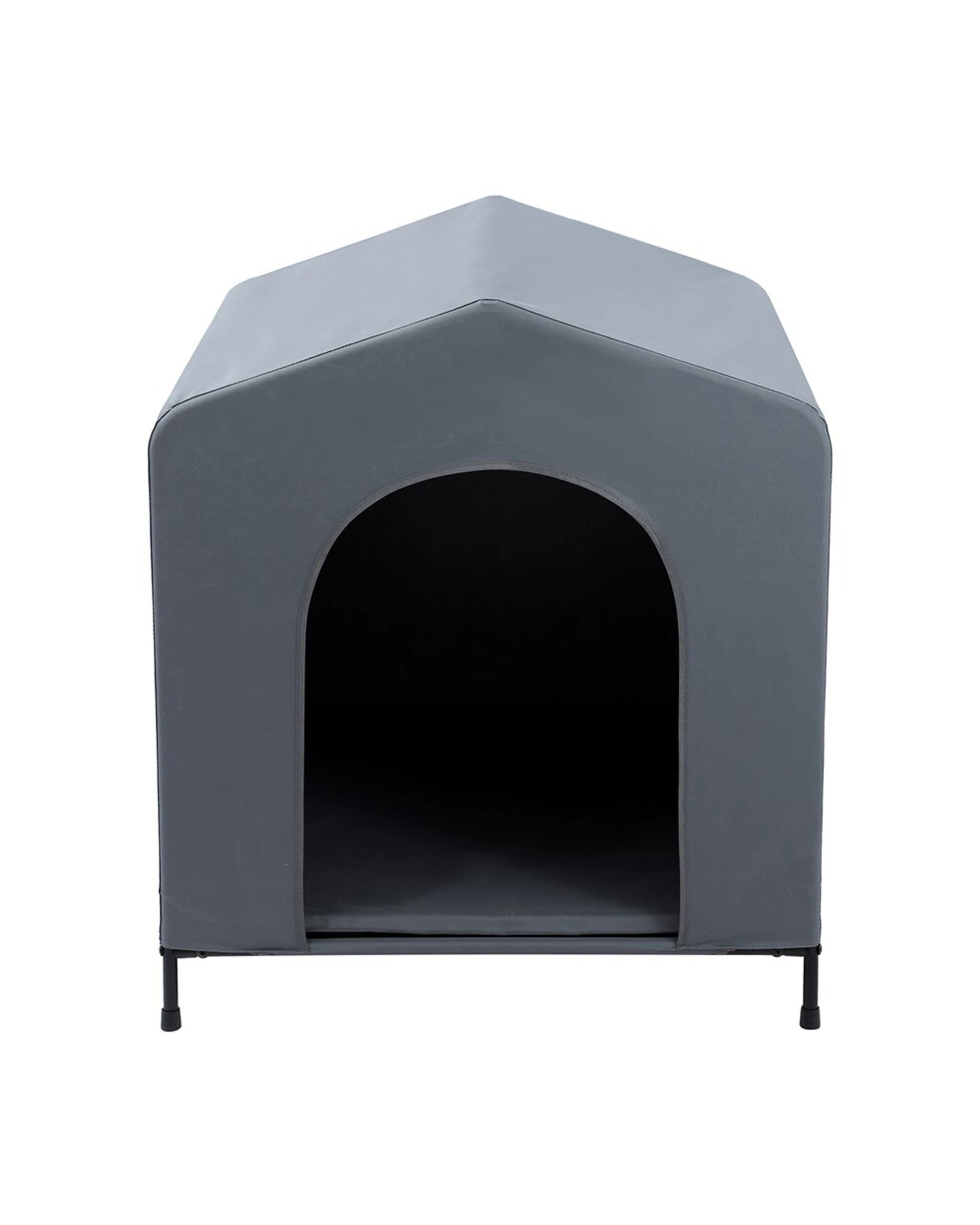 1 Paws And Claws Large Grey Elevated Pet House With Cushion 102x93cm Durable Comfort Outdoors Indoors
 - Grey, 1 of 5