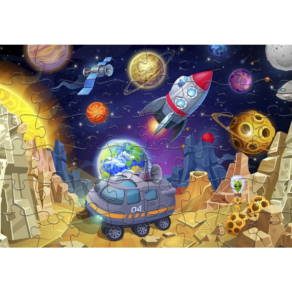 2 Puzzle Master Jumbo Floor Puzzle Space Explorer 48 Piece, 2 of 2