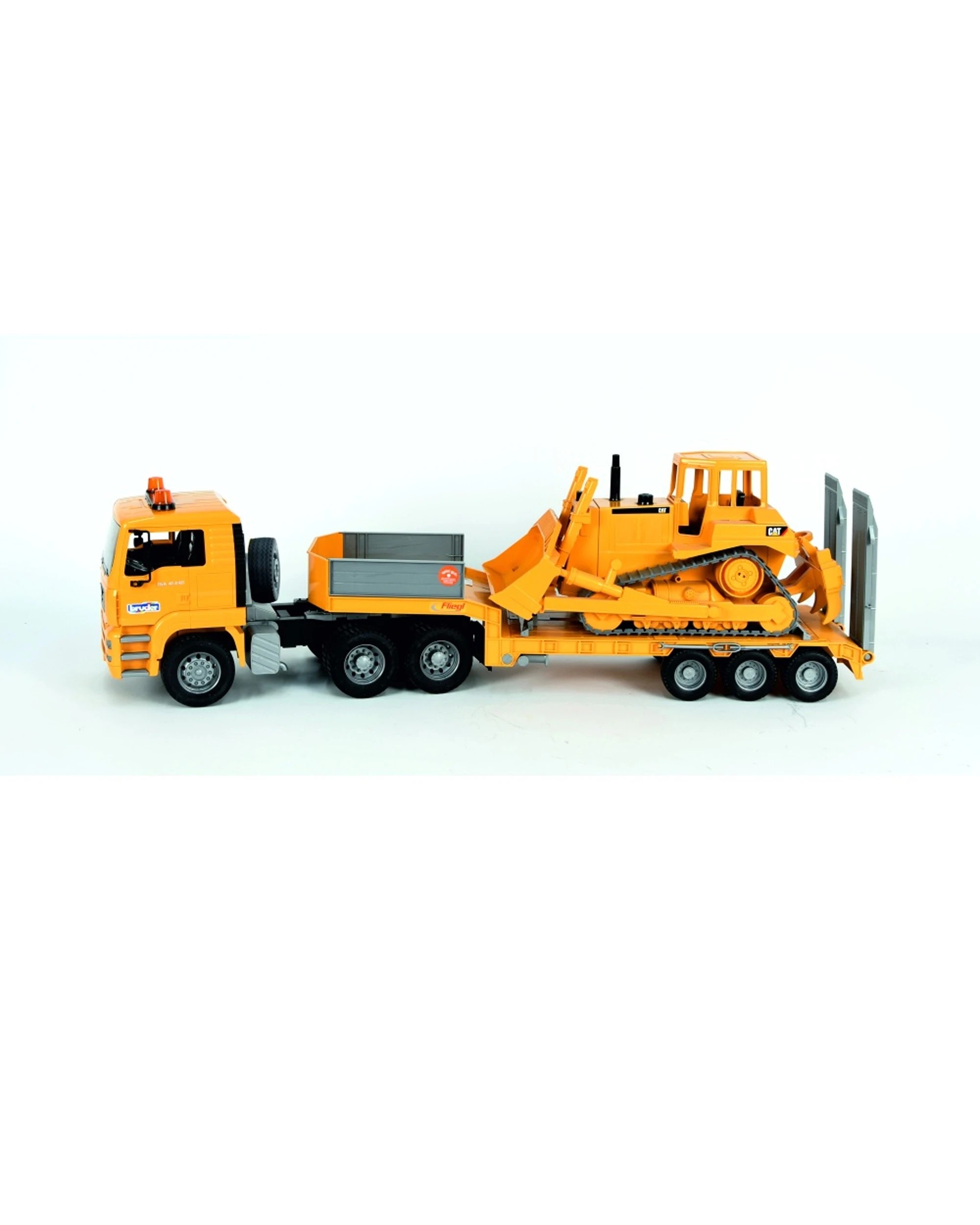 3 Bruder MAN TGA Low Loader With CAT Bulldozer Limited Edition Kids Toy - Yellow, 3 of 4
