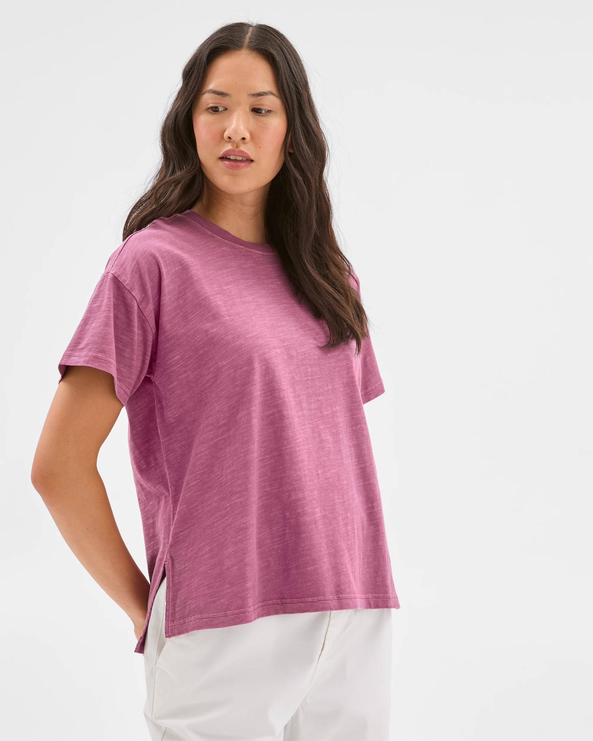 2 Target Australian Cotton Relaxed Slub T-Shirt Damson, 2 of 7