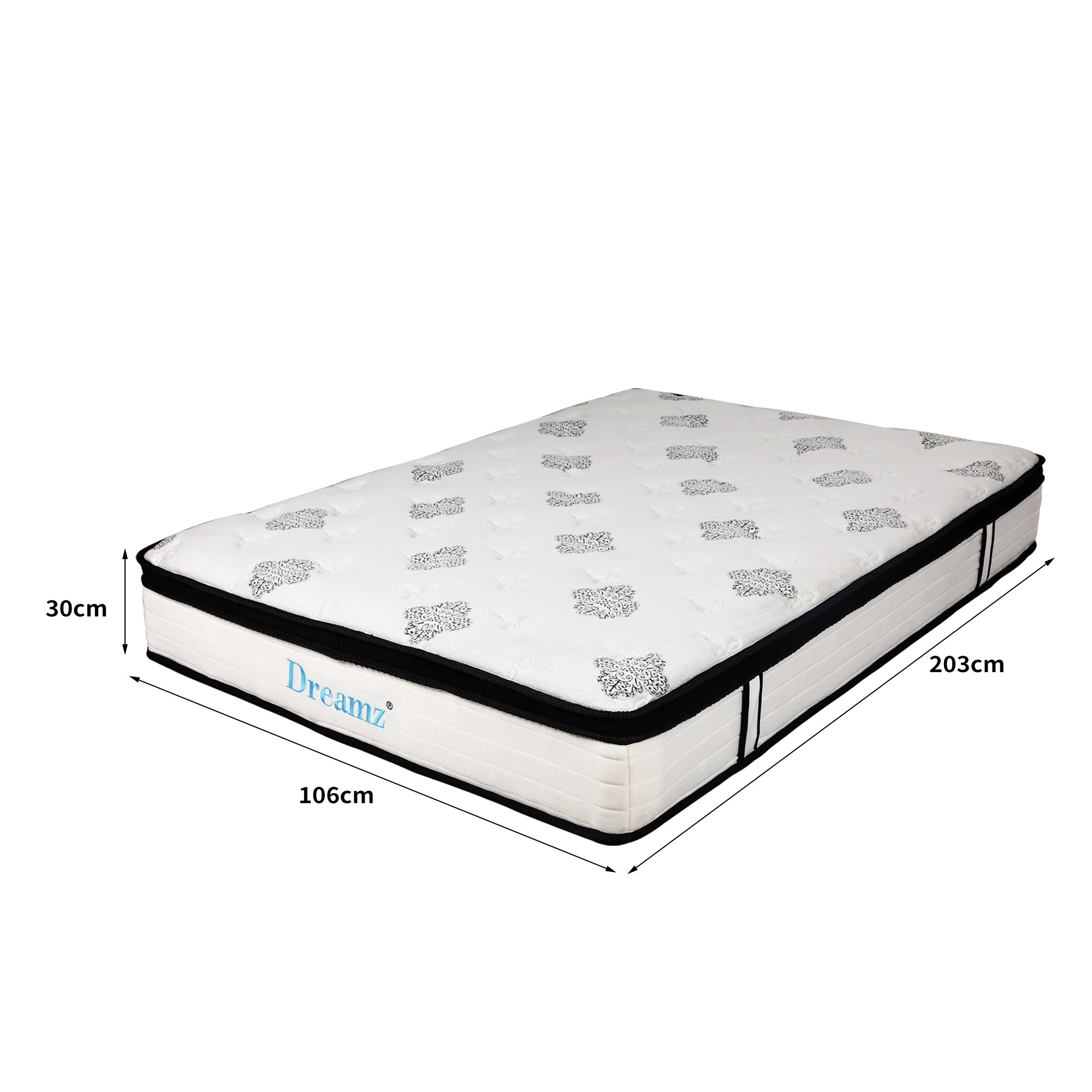 3 Dreamz Bedding Mattress Spring King Single Premium Bed Top Foam Medium Firm 30cm, 3 of 6