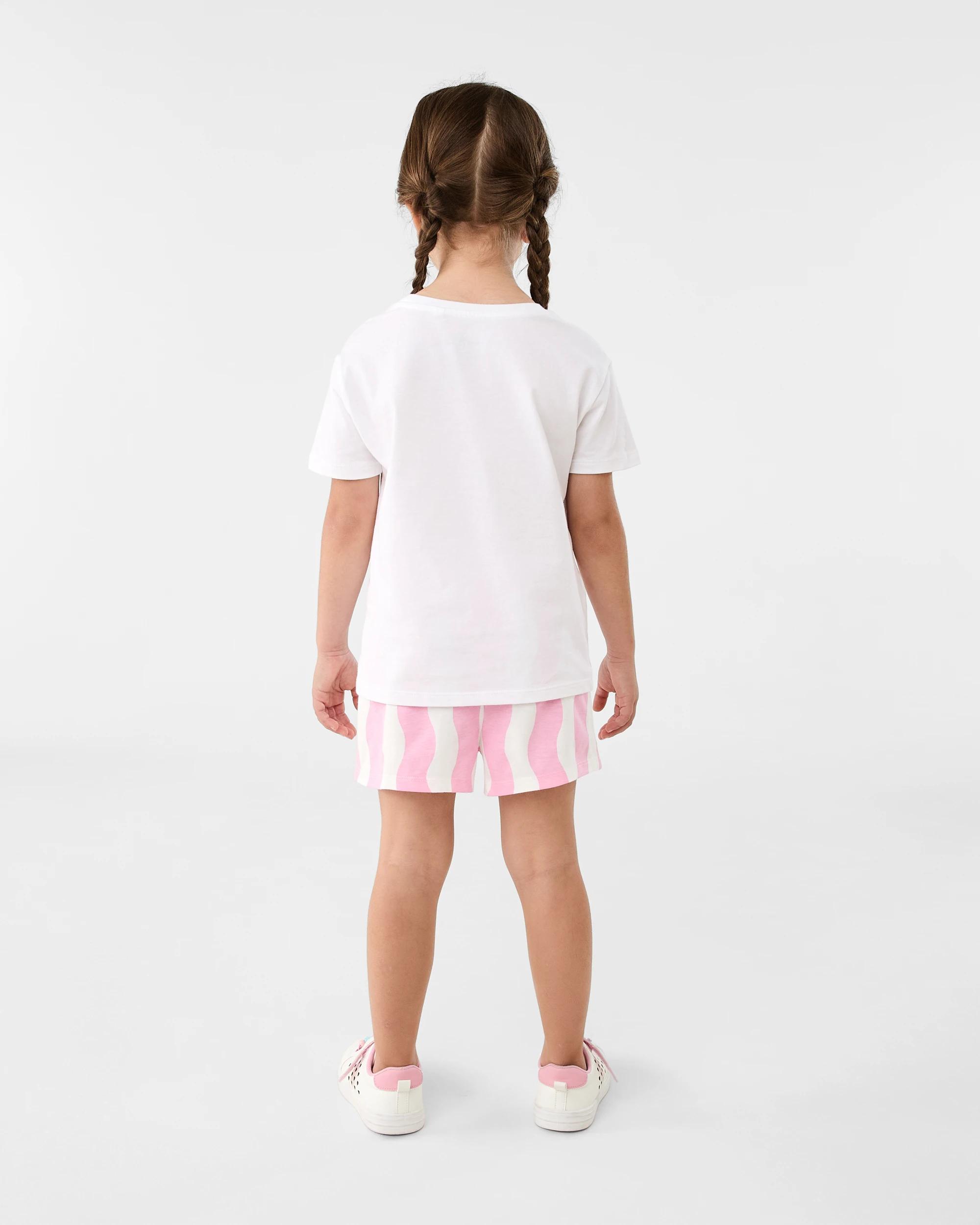 6 Print Jersey Shorts Pnk Stripe, 6 of 6