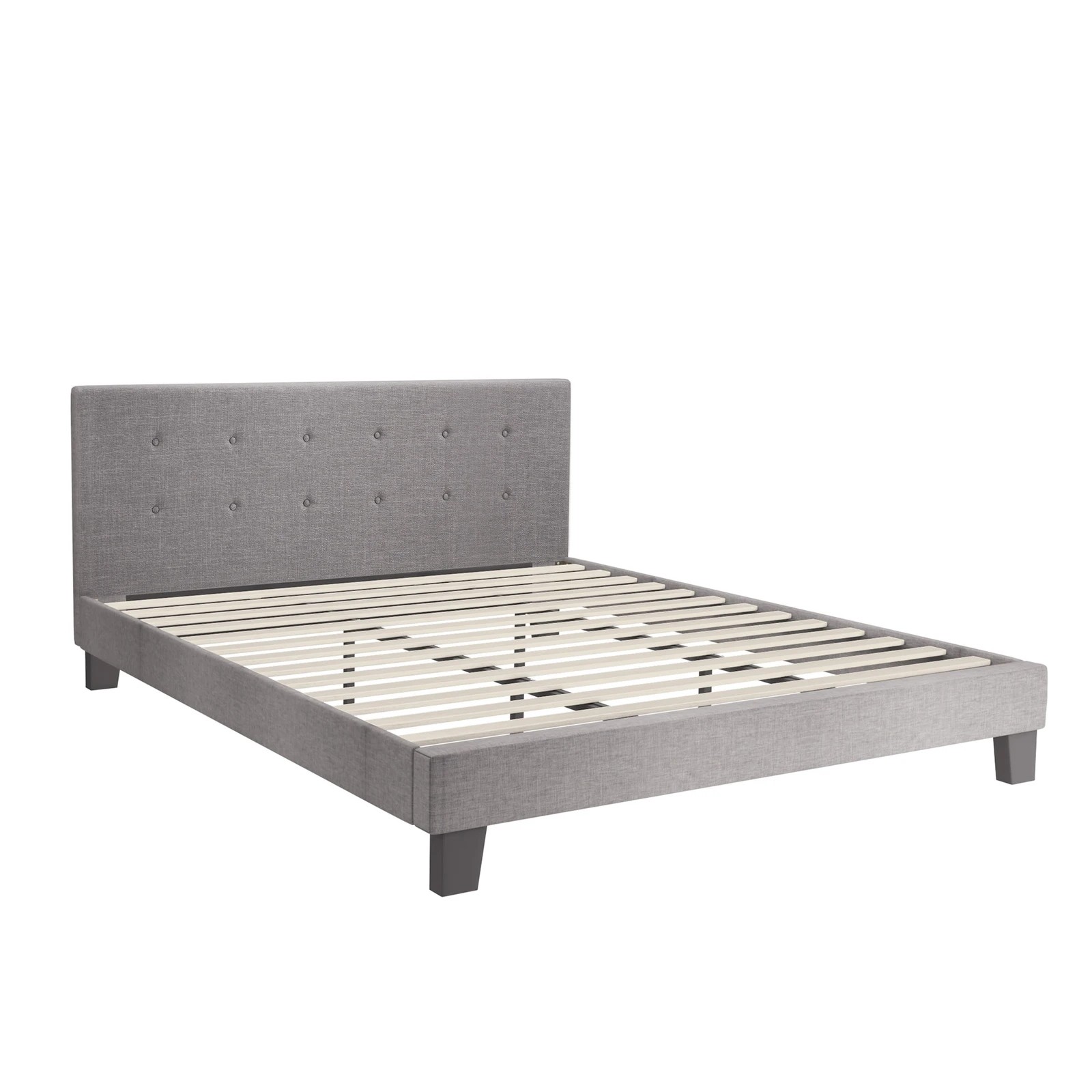 7 Oikiture King Bed Frame Bed Platform
 - Grey, 7 of 10