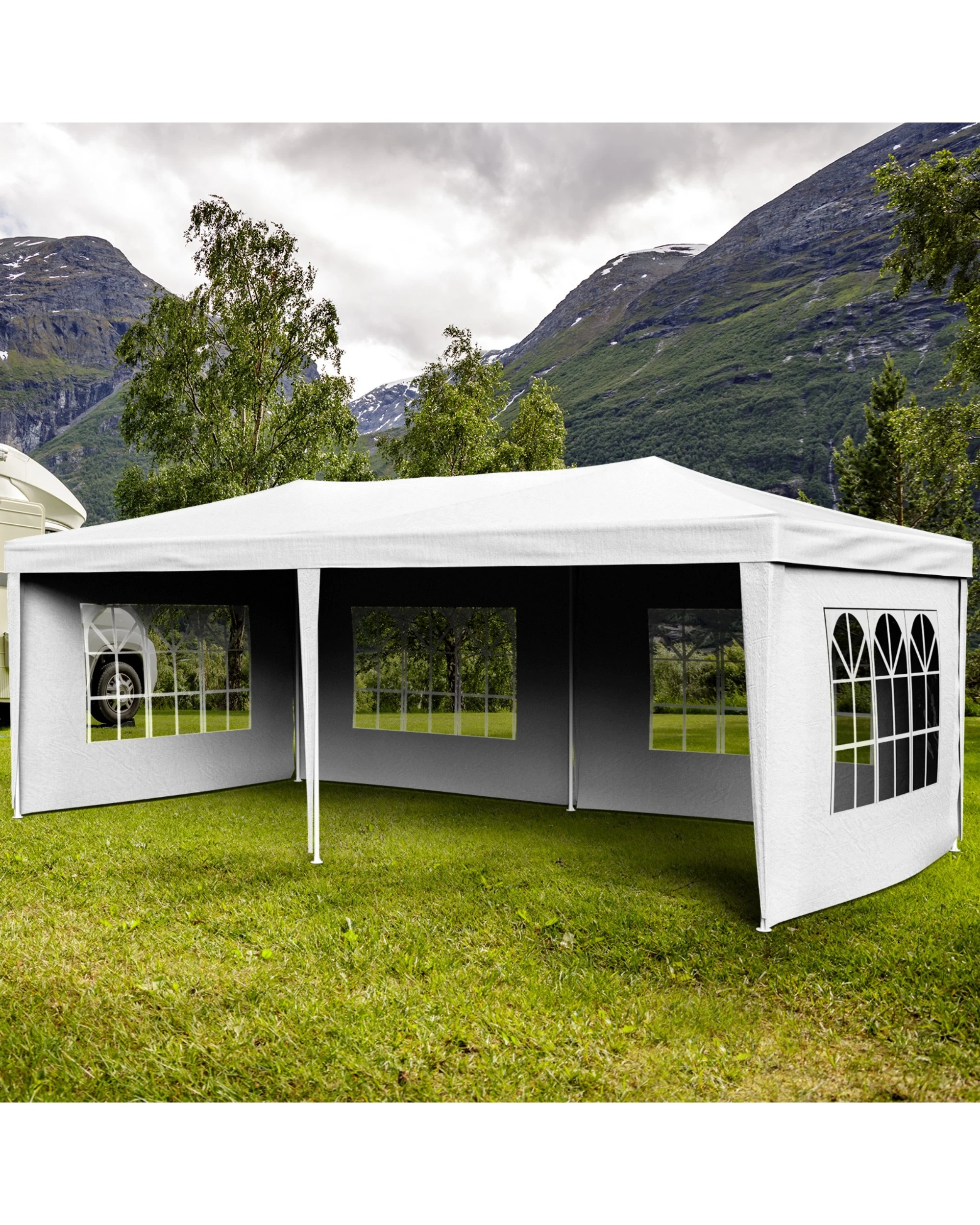 7 Advwin 3x6m Marquee Gazebo Outdoor Wedding Canopy Tent - White, 7 of 7