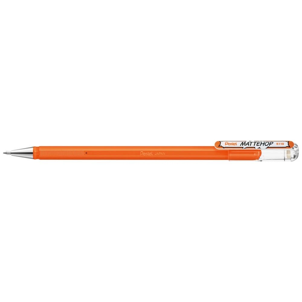 2 Pentel Mattehop Gel Pen 1.0mm Orange, 2 of 2