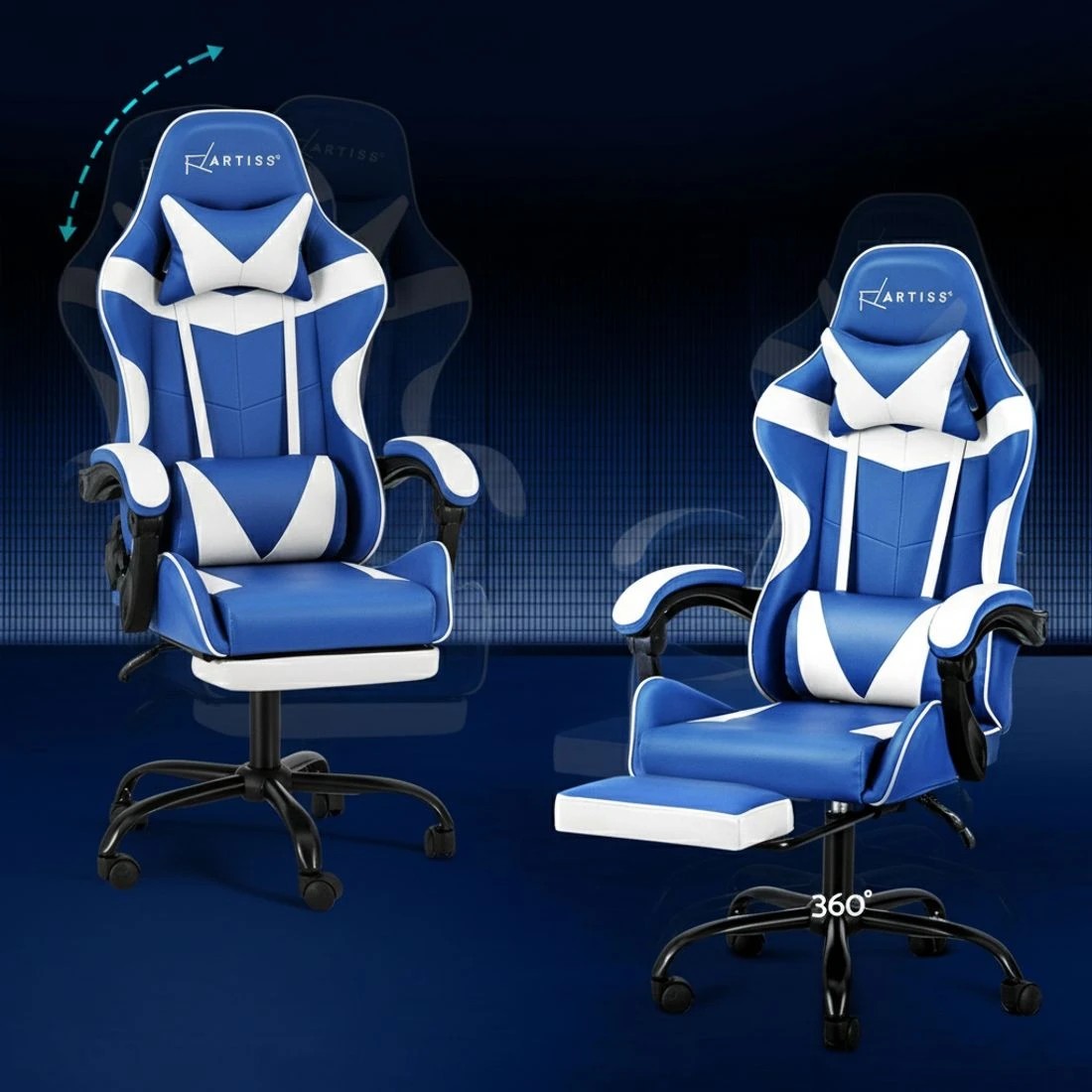 3 Artiss Gaming Office Chair Recliner Footrest - Multi, 3 of 5