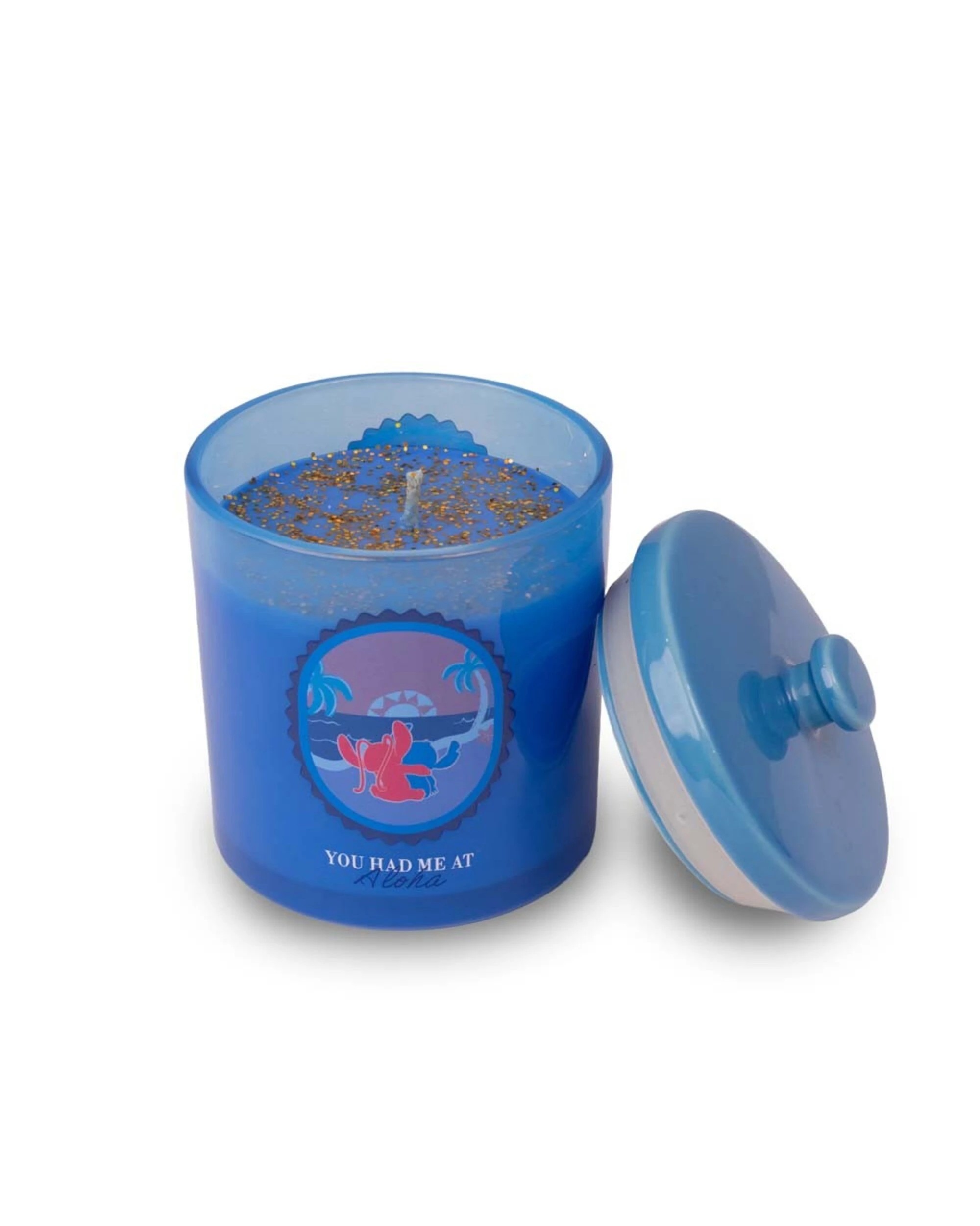 1 Disney - Lilo & Stitch - You Had Me at Aloha Candle - Blue, 1 of 3