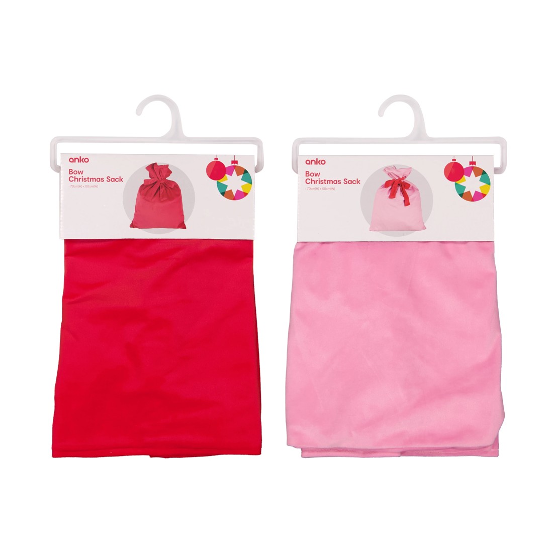 4 Bow Christmas Sack - Assorted, 4 of 4