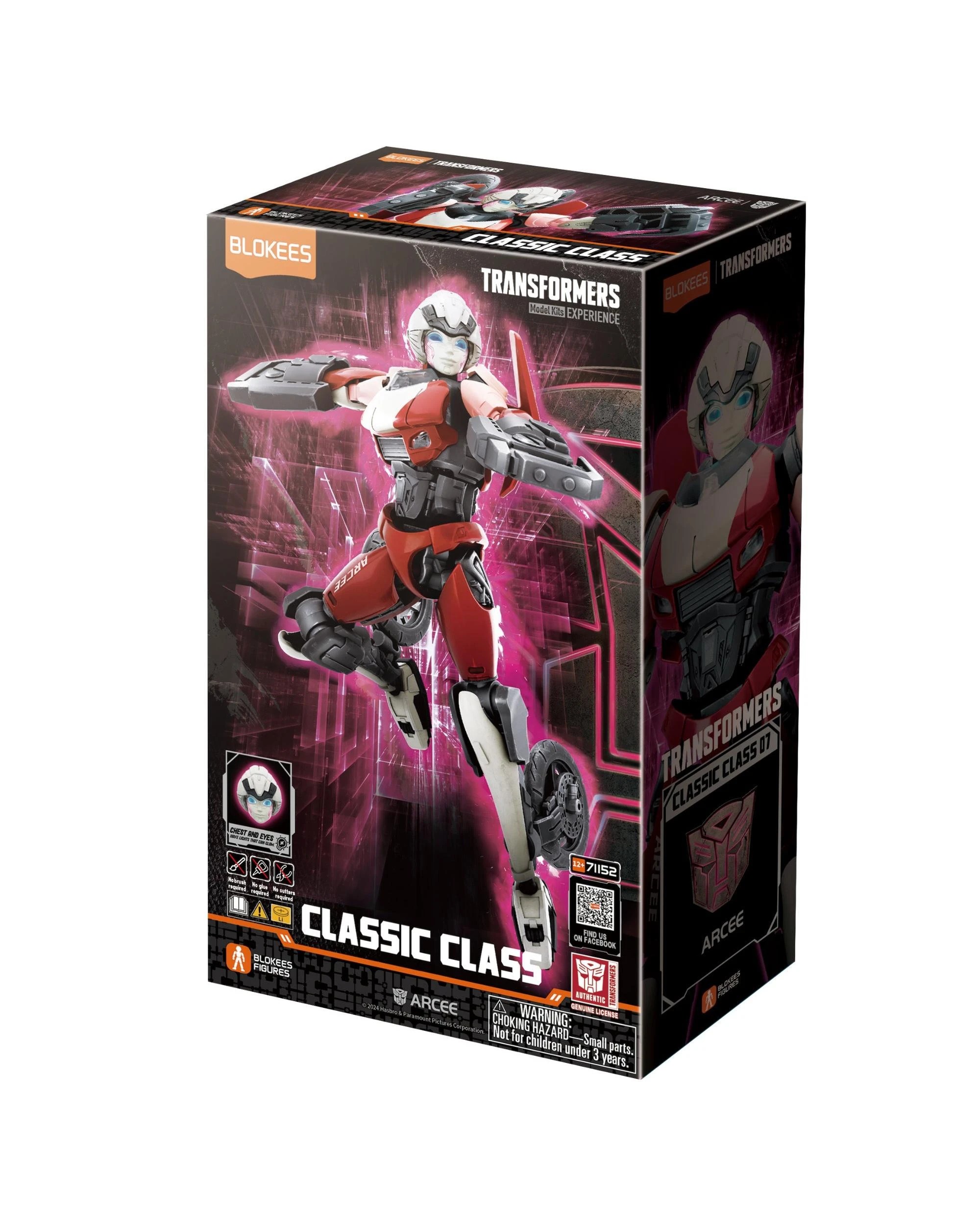 1 Blokees Transformers Classic Class 07 Arcee Model Kit, 1 of 10