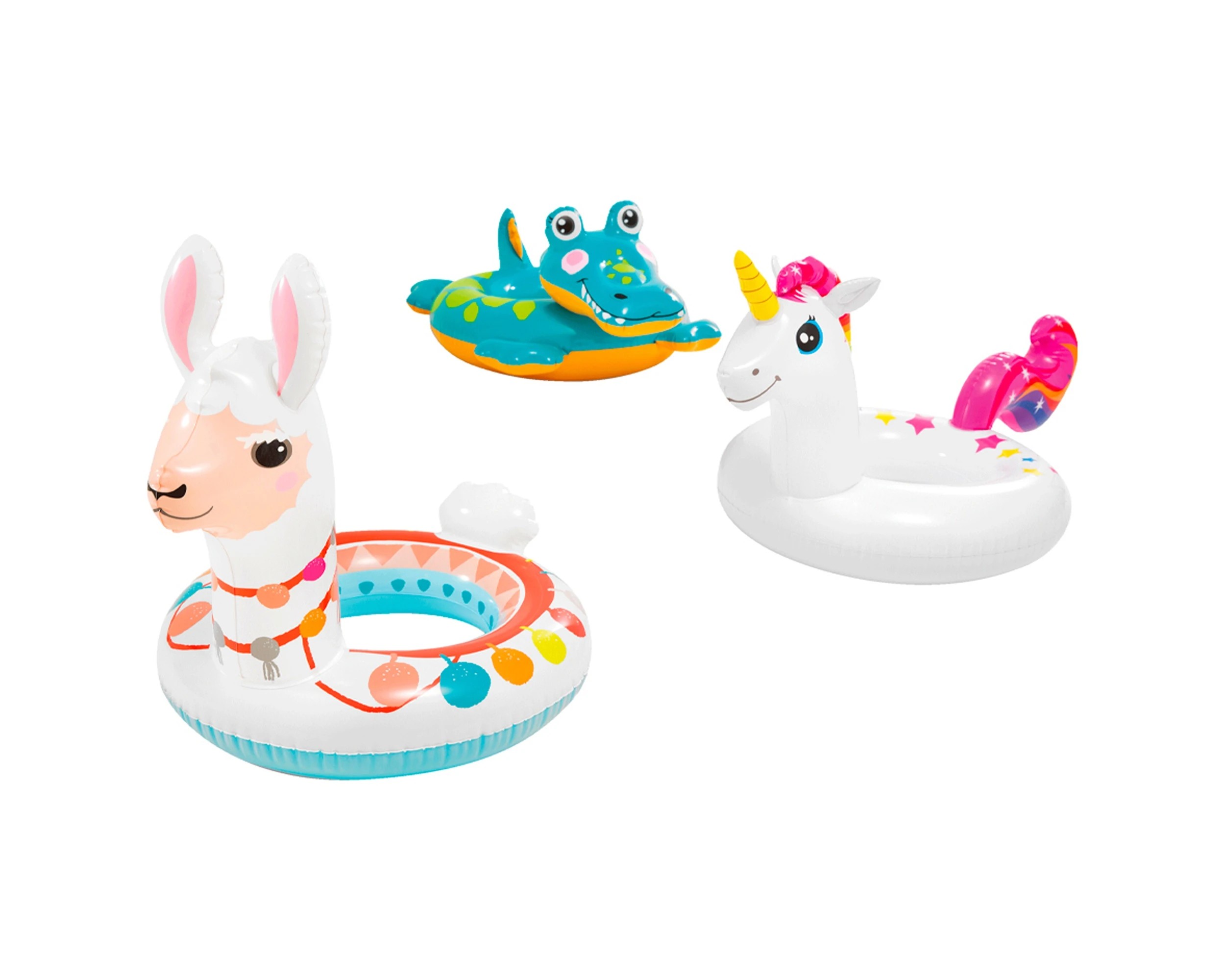 4 Intex 86cm x 58cm Big Animal Rings Inflatable Pool Ring Pool Float - Assorted, 4 of 4