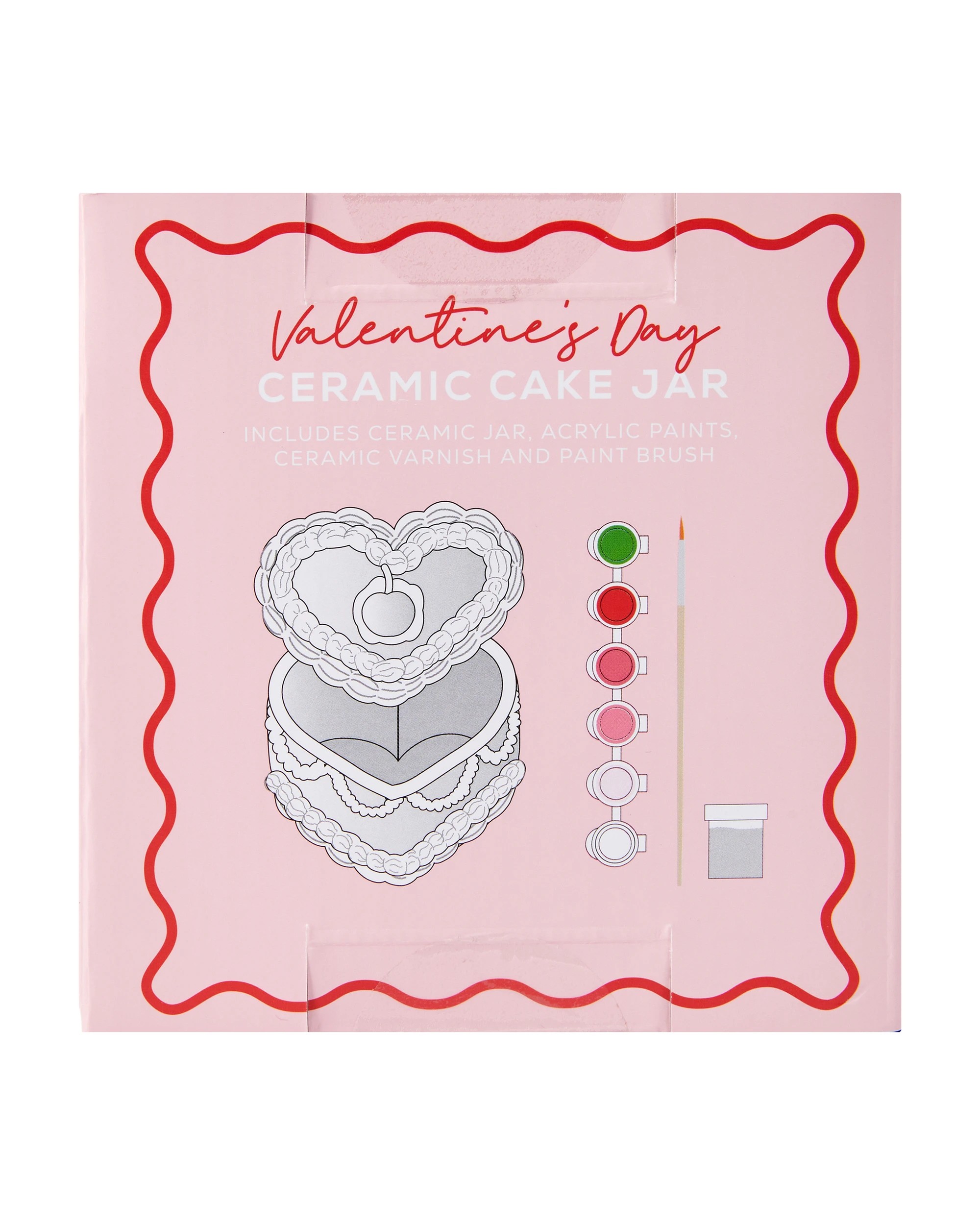 4 Valentine's Day Paint Your Own Ceramic Cake Jar, 4 of 4