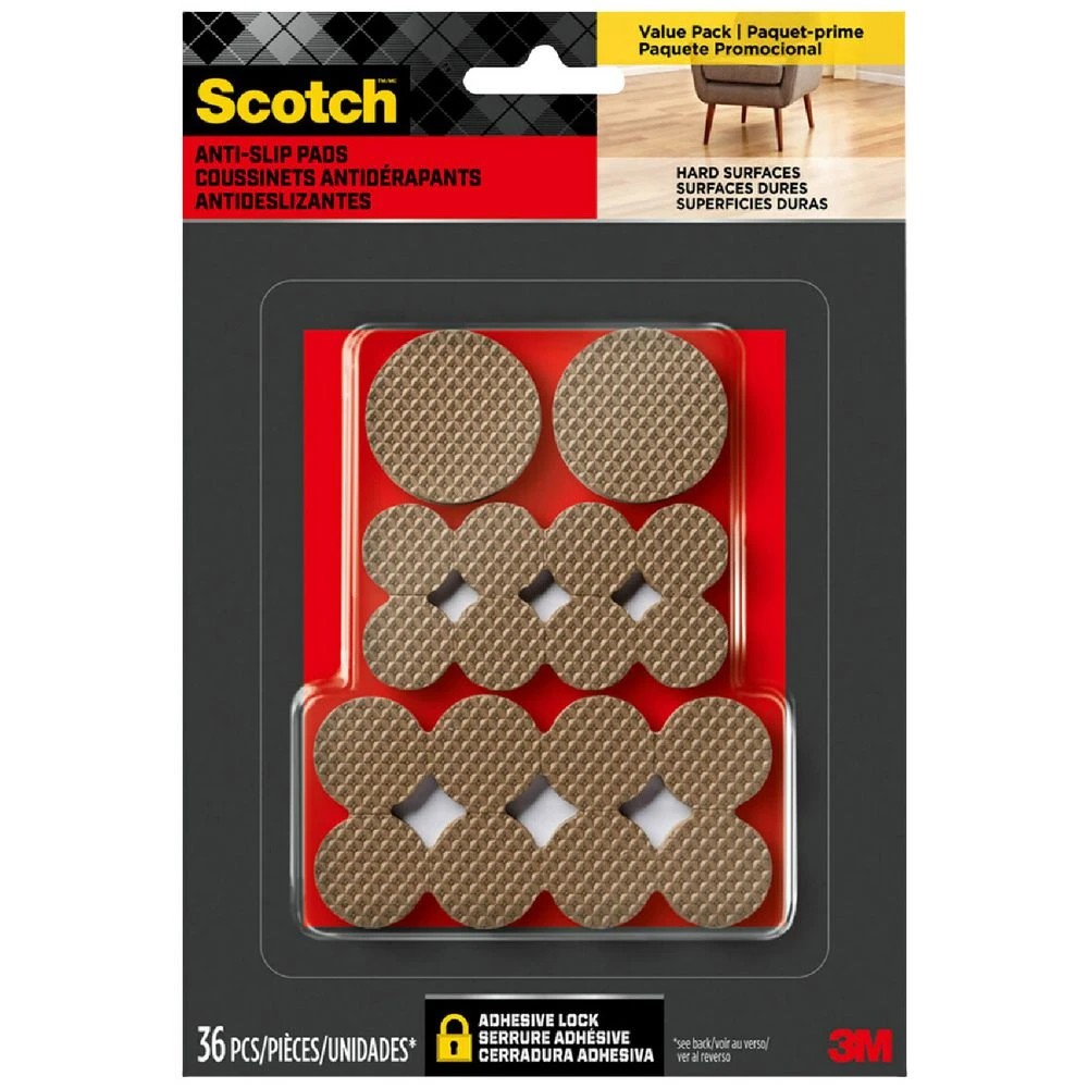 1 Scotch Soft Gripping Pads Brown 36 Pack, 1 of 4