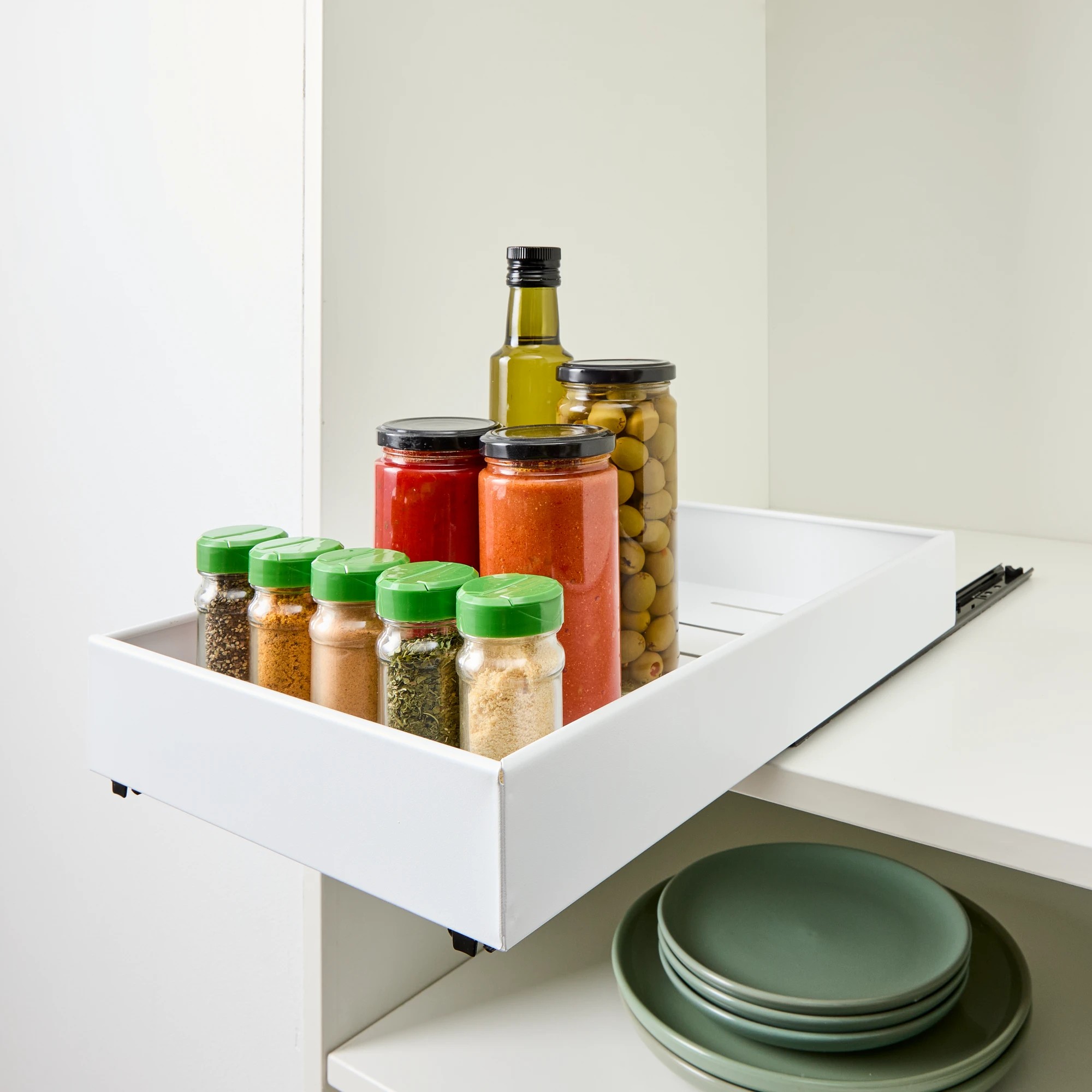 1 White Pull-Out Cabinet Drawer, 1 of 10