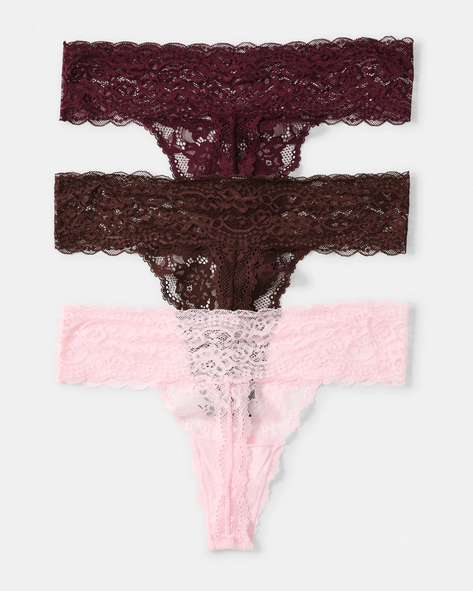 2 3 Pack Lace G-String Briefs Cc Vr Ba, 2 of 8