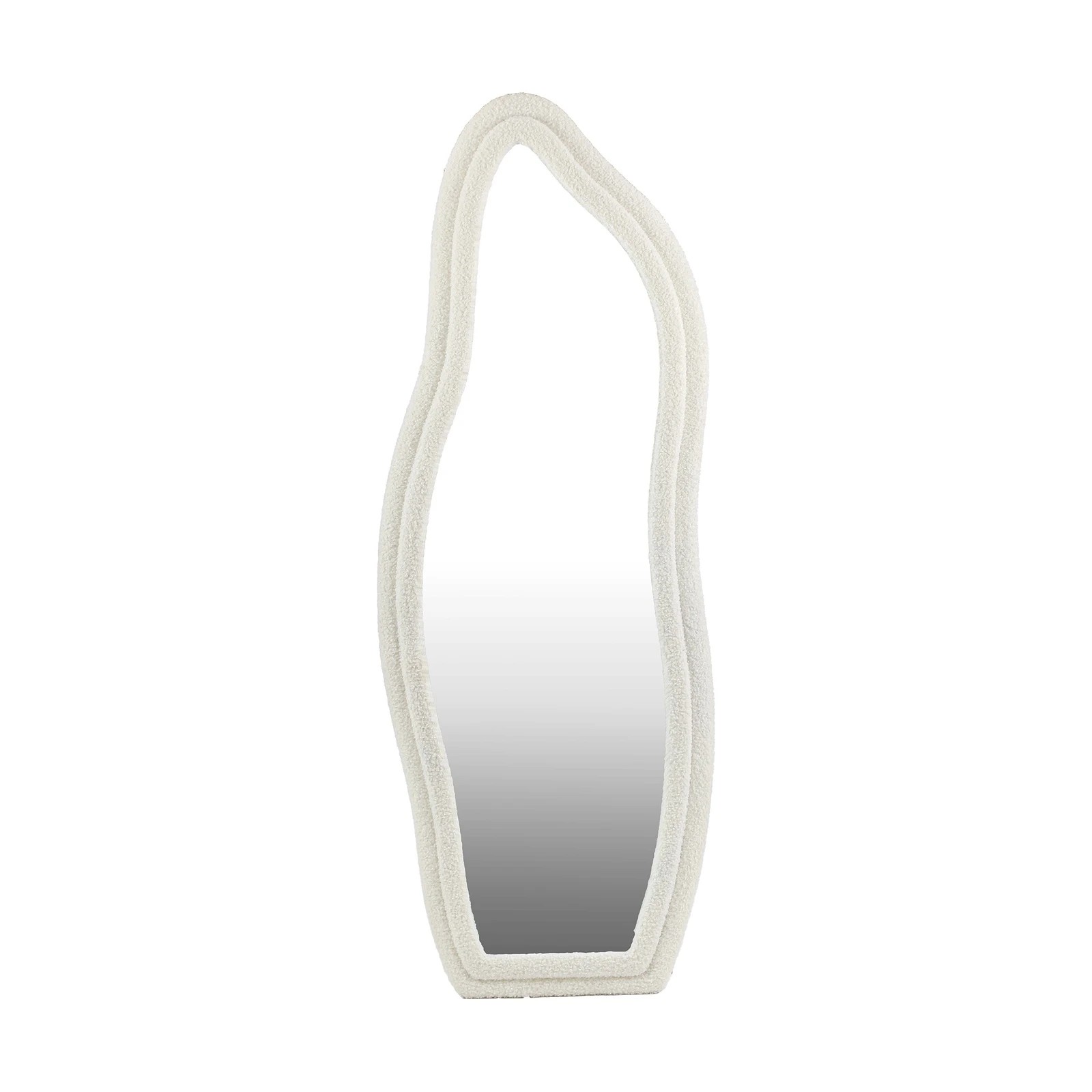 7 Oikiture Full Length Mirror Boucle Floor Mirrors Dressing Wall Mounted 160cm
 - White, 7 of 9