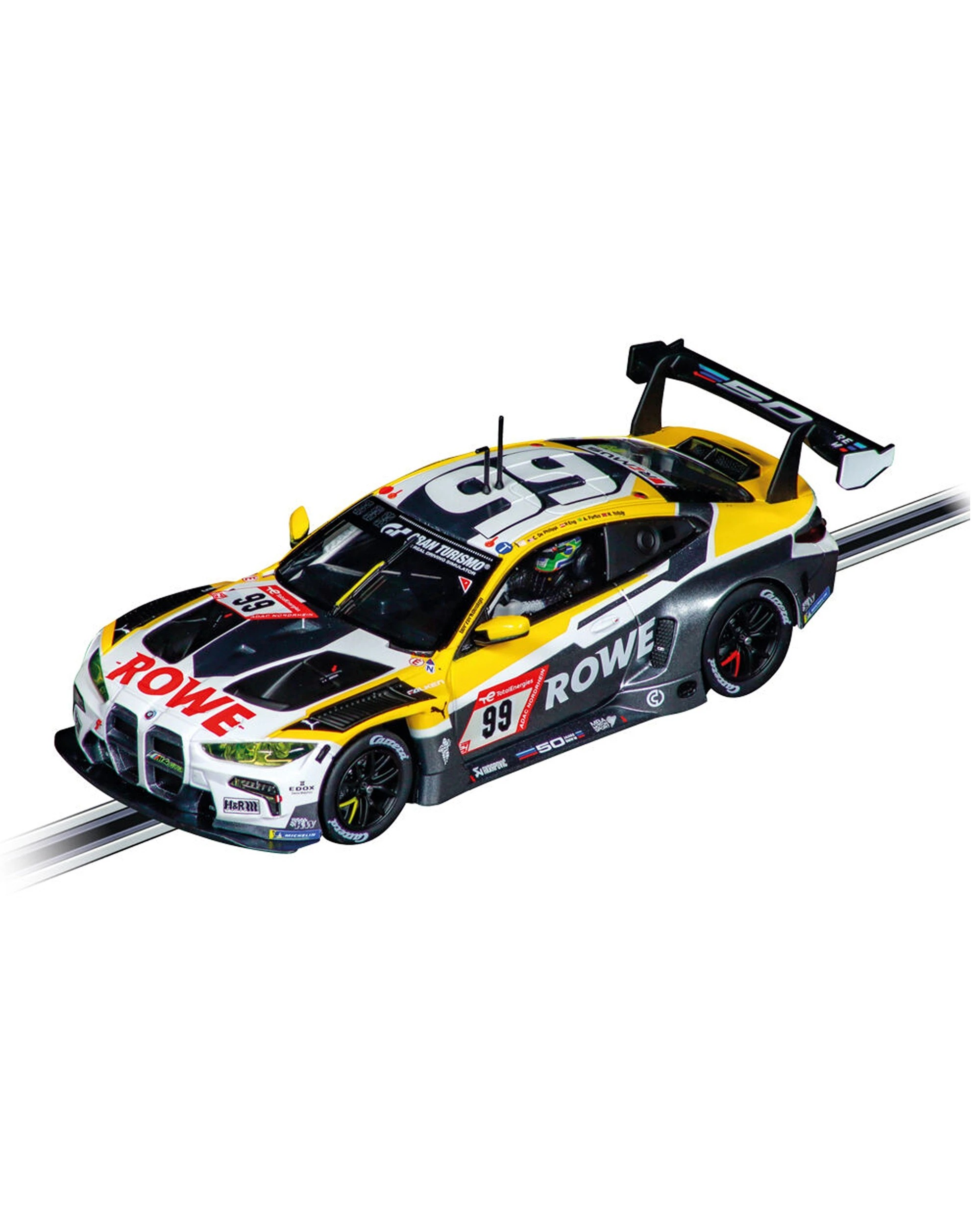 2 CARRERA BMW M4 GT3 ROWE Racing No.99 Slot Car 1-32 Scale Front Rear Lights - Charcoal, 2 of 3