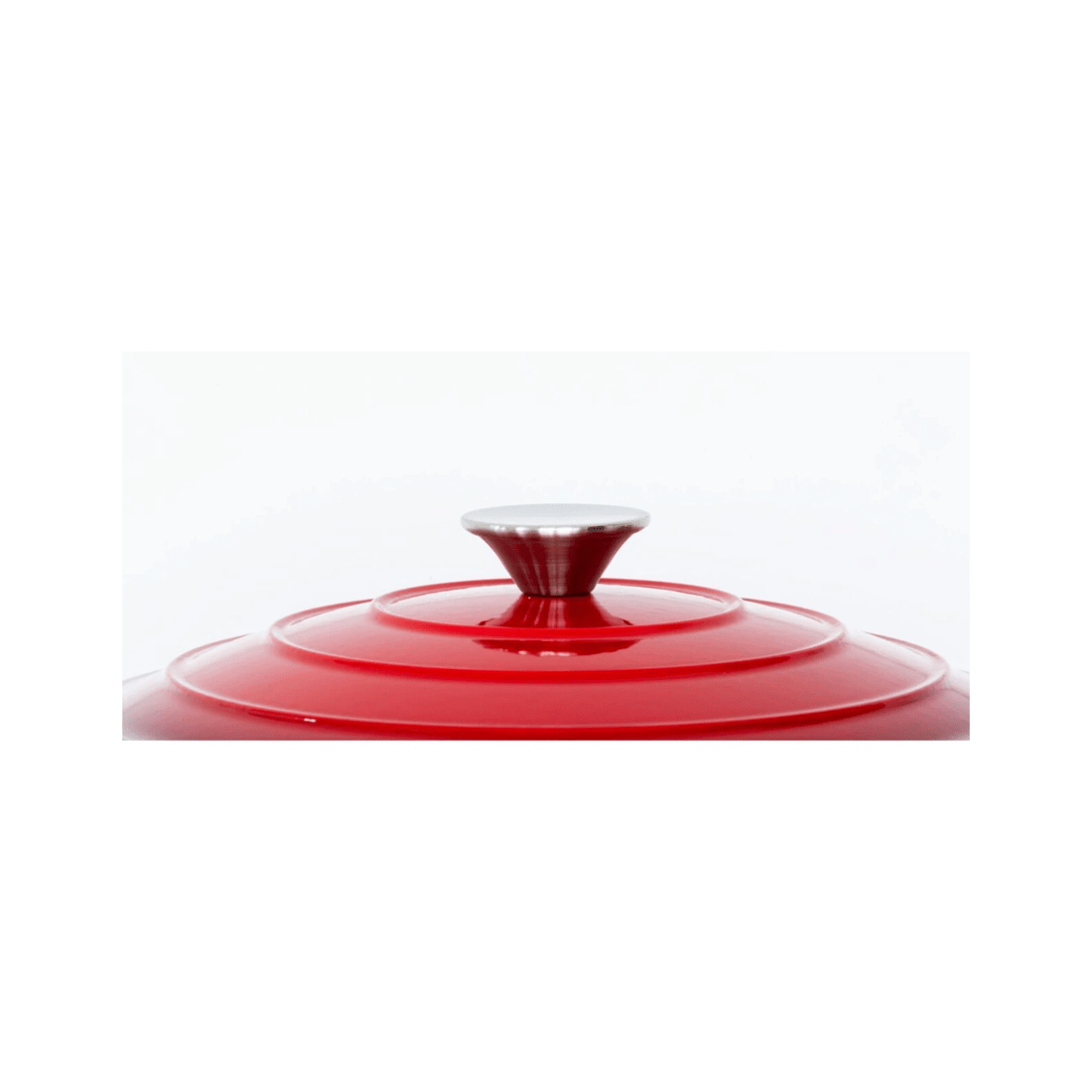 6 Healthy Choice 26cm Enamelled Cast Iron French Oven Casserole (4.7L) - Red, 6 of 7