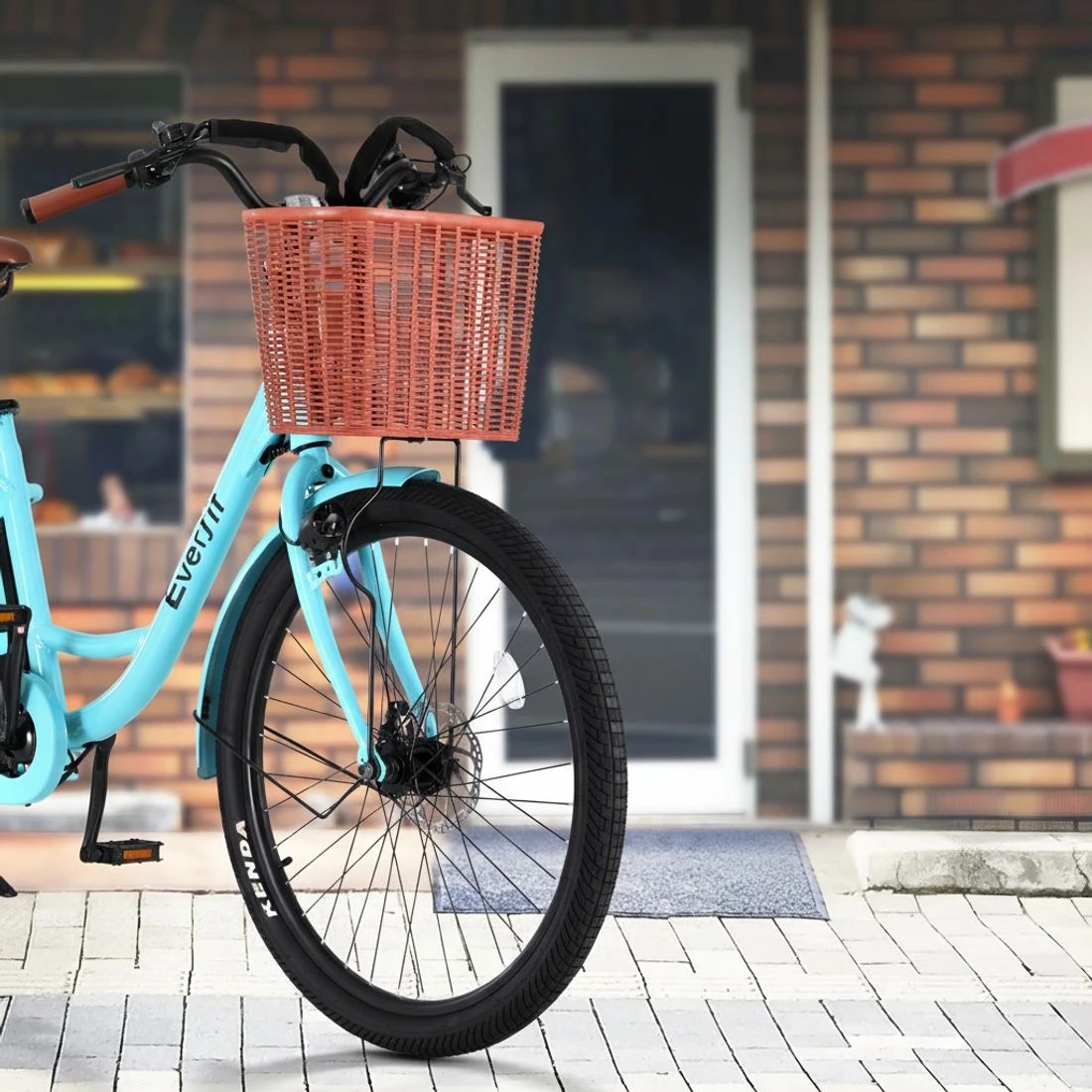 3 Everfit 26" Electric Bike City Bicycle eBike e-Bike Commuter w/ Battery - Blue, 3 of 6