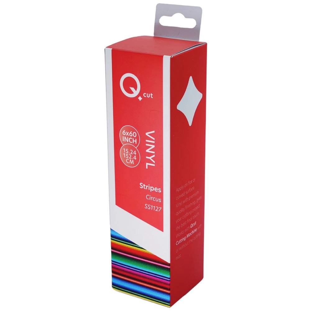 1 Qcut Specialty Vinyl Circus Stripes, 1 of 3