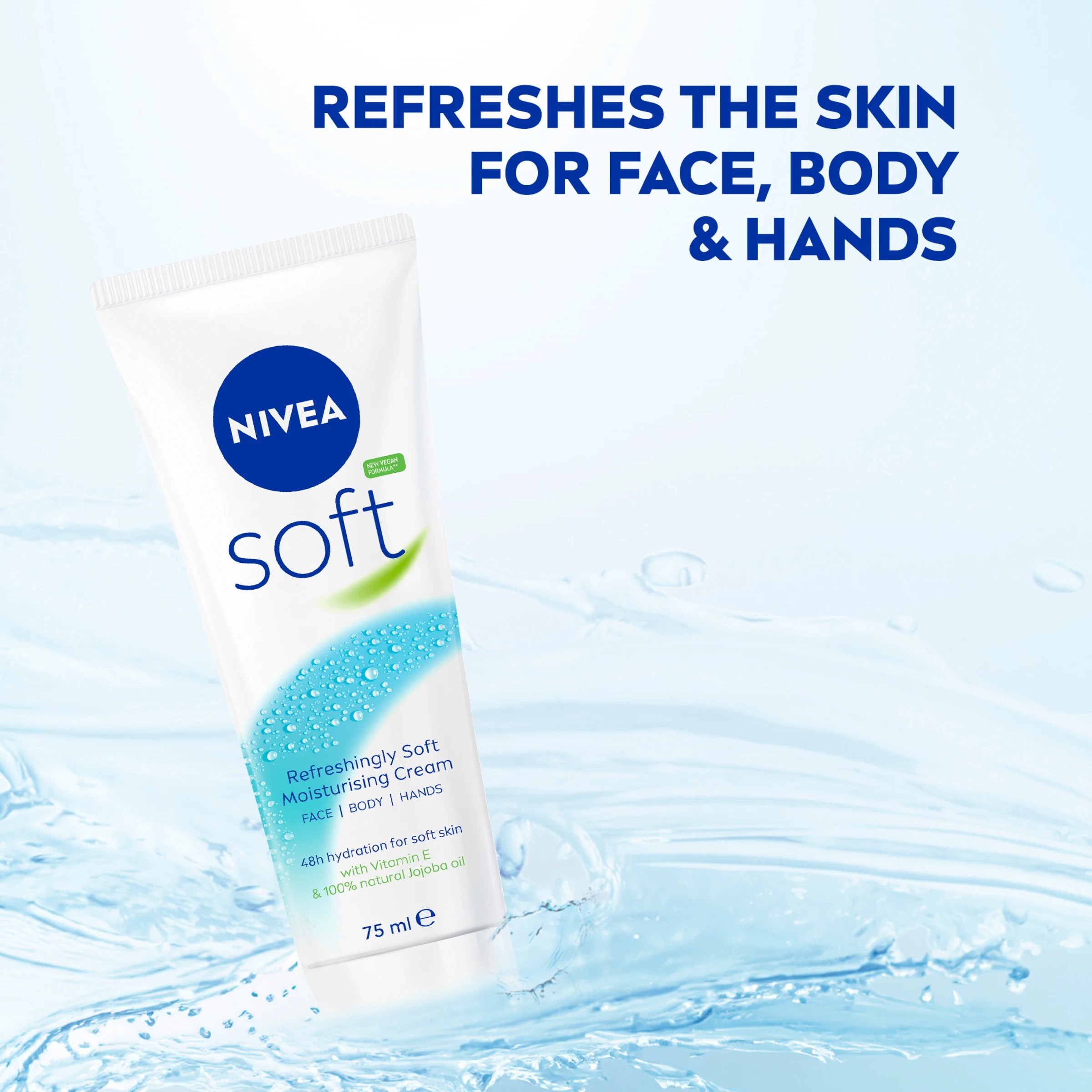 3 Nivea Soft Moisturising Cream 75ml - Jojoba Oil and Vitamin E, 3 of 8