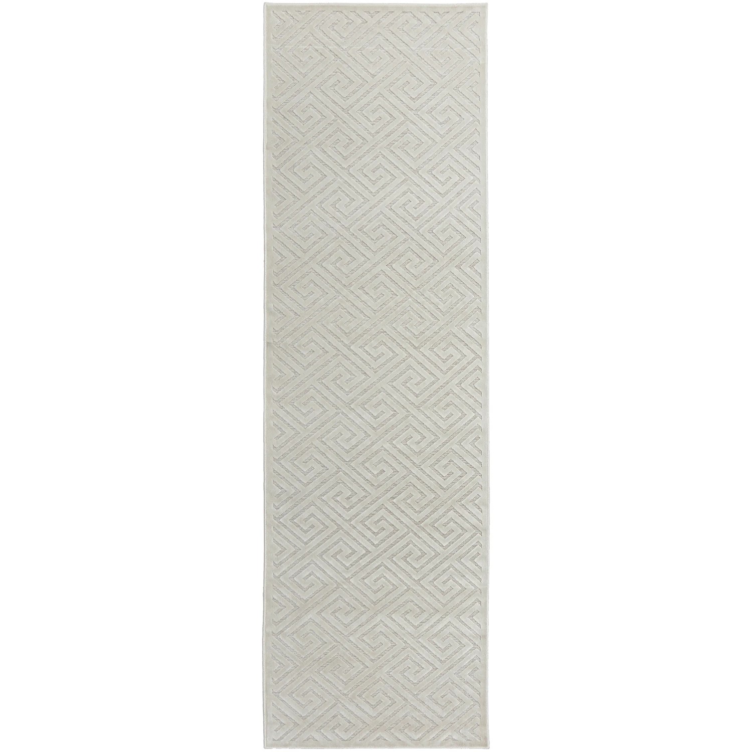 1 Common Ground Rugs Citadel Alice 300x80cm - Medium Runner Power Loomed Rug - White, 1 of 7