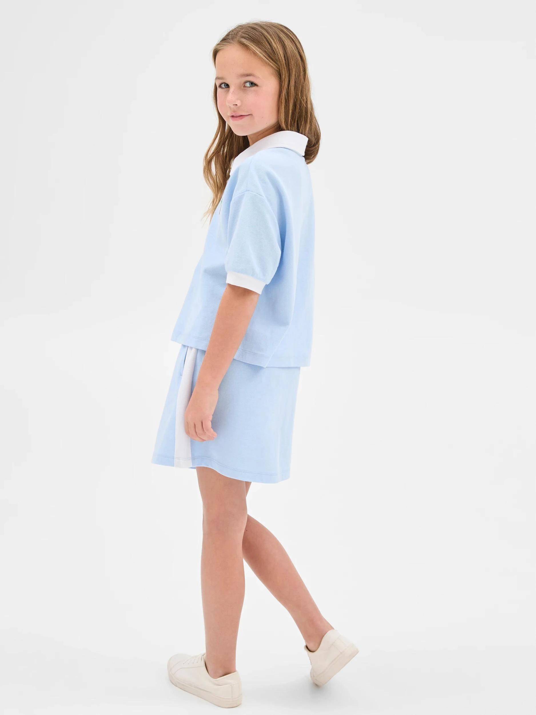 3 Target Australian Cotton Blend Pique Skort BLUE, 3 of 5