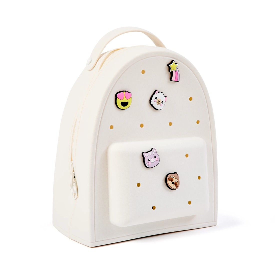 3 Mini Backpack with Charms - White, 3 of 10