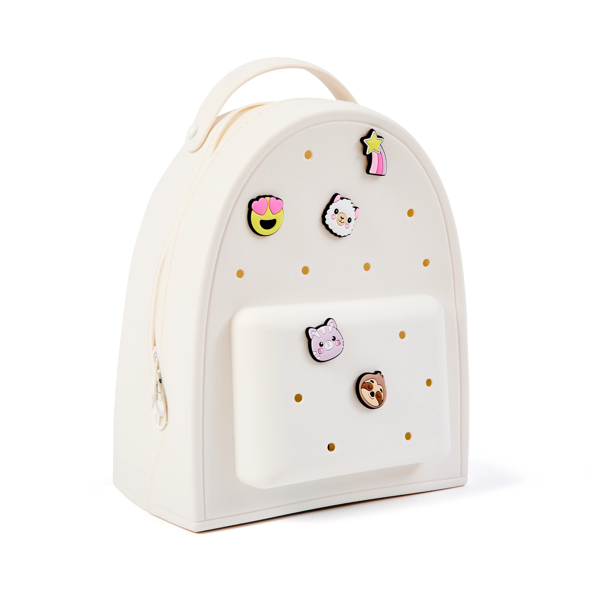 3 Mini Backpack with Charms - White, 3 of 10