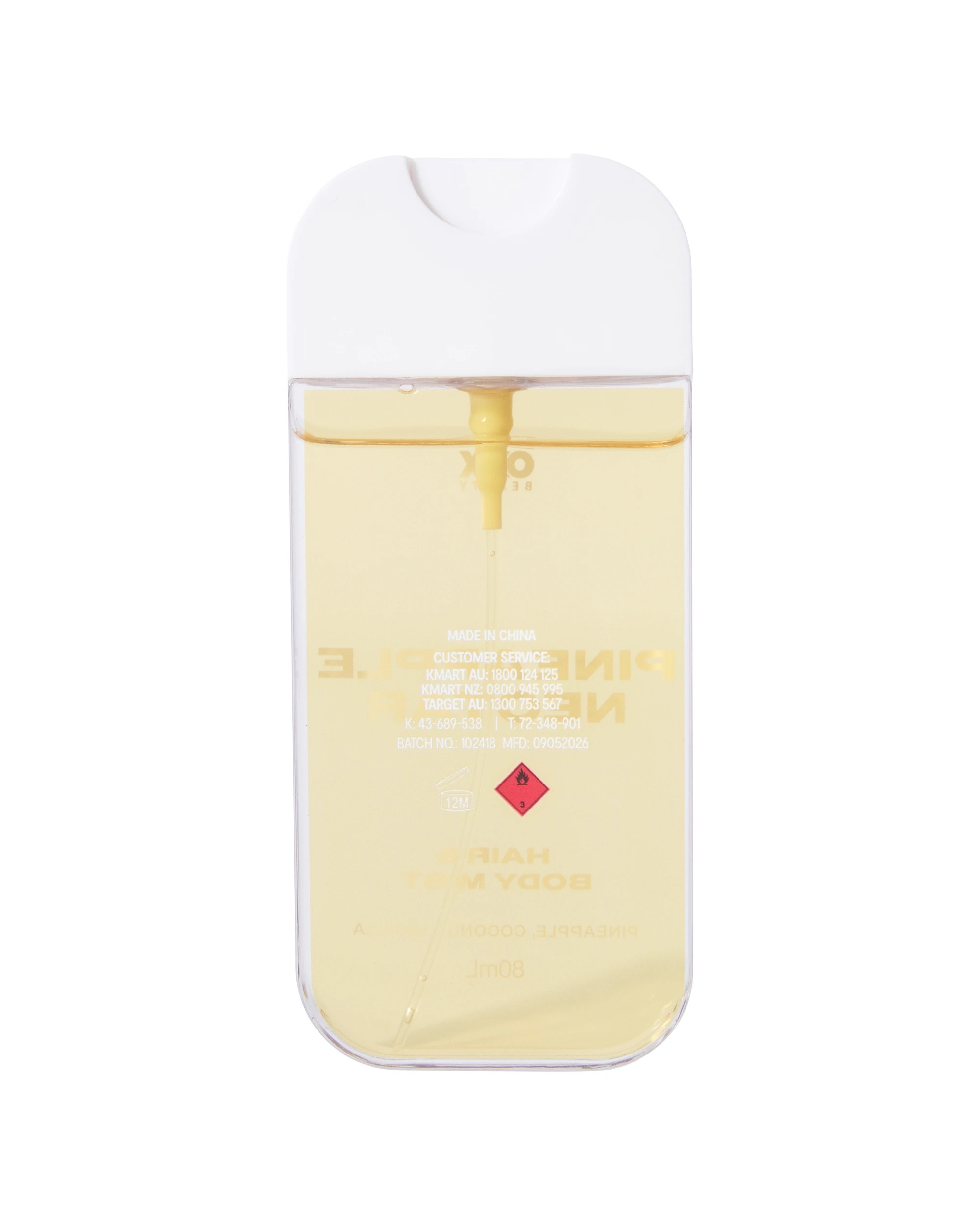 4 OXX Fragrance Pineapple Nectar Hair and Body Mist 80ml, 4 of 6