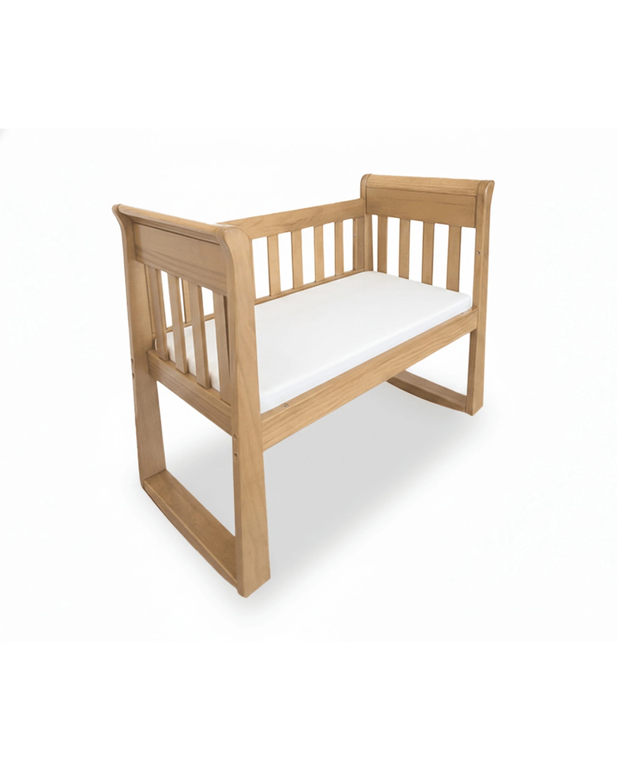 3 Babyhood Sandton Sleigh Cradle, Bassinet and Rocking Seat with Breathe Eze Mattress - White, 3 of 3