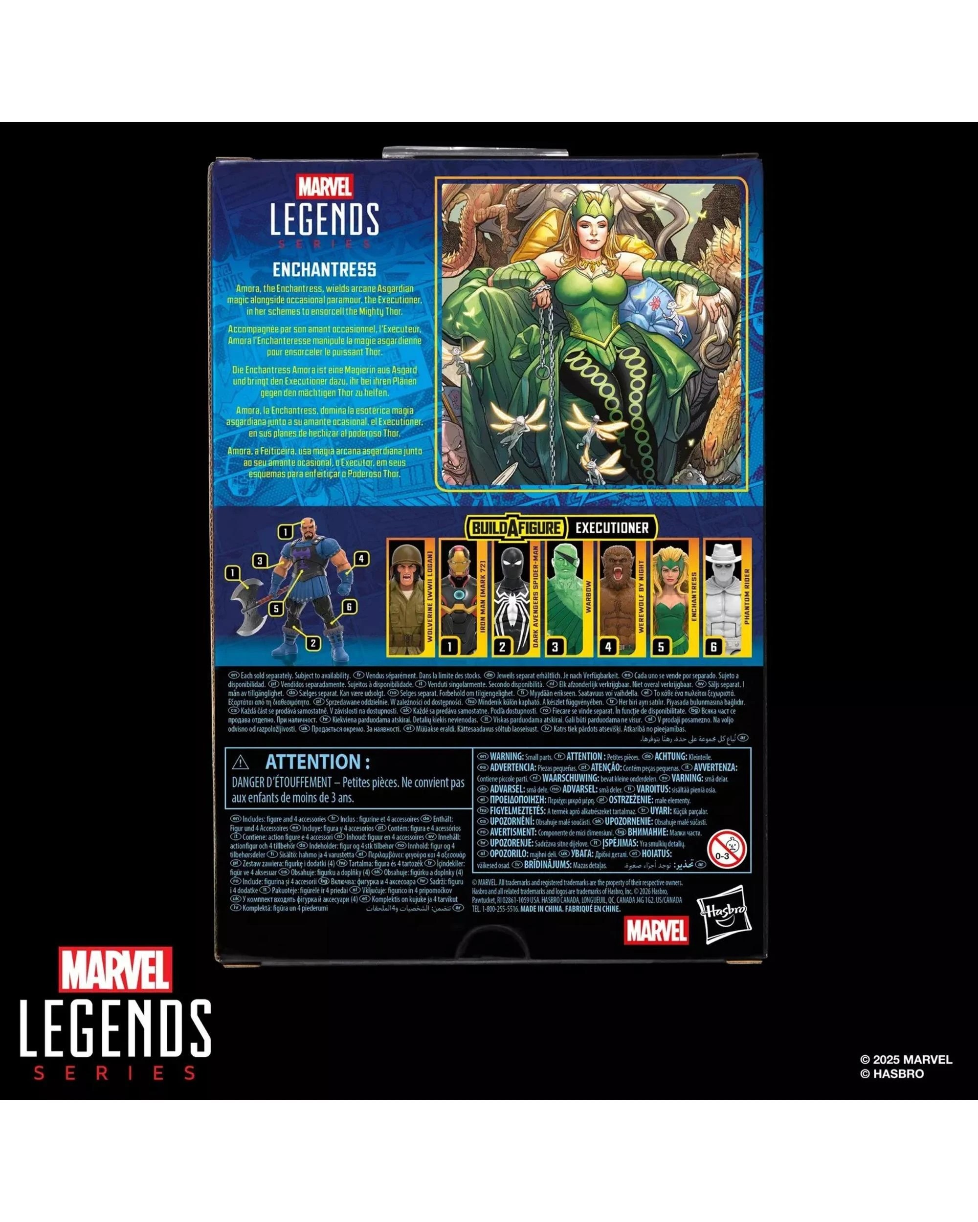 9 Marvel Legends Series Enchantress Build-A-Fig Action Figure, 9 of 10