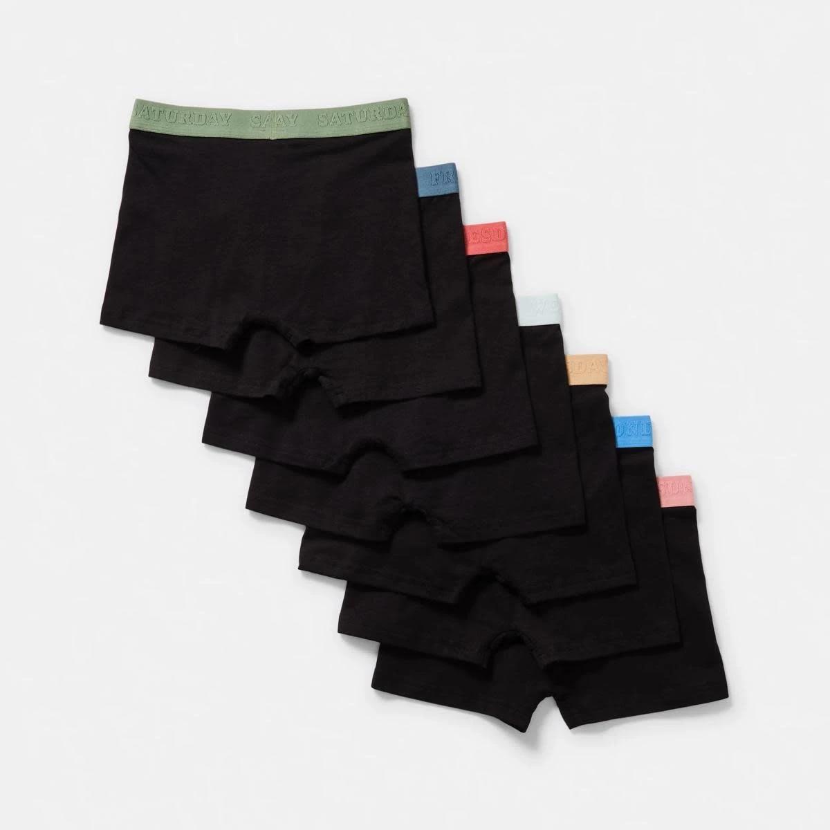 2 7 Pack Attached Elastic Trunks BLUE DAYS OF THE WEEK, 2 of 10