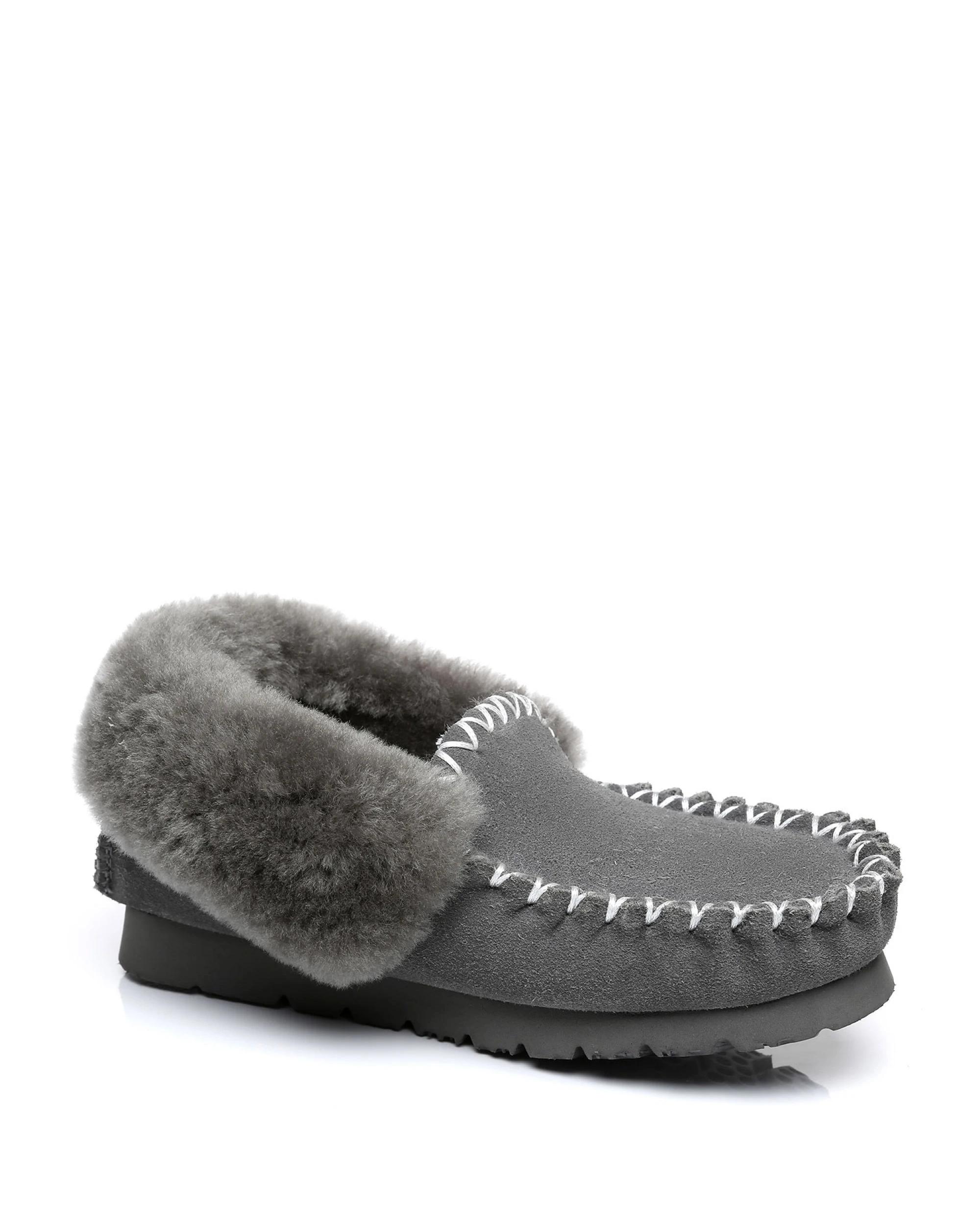 2 Everau Unisex PoPo Moccasins GREY, 2 of 5