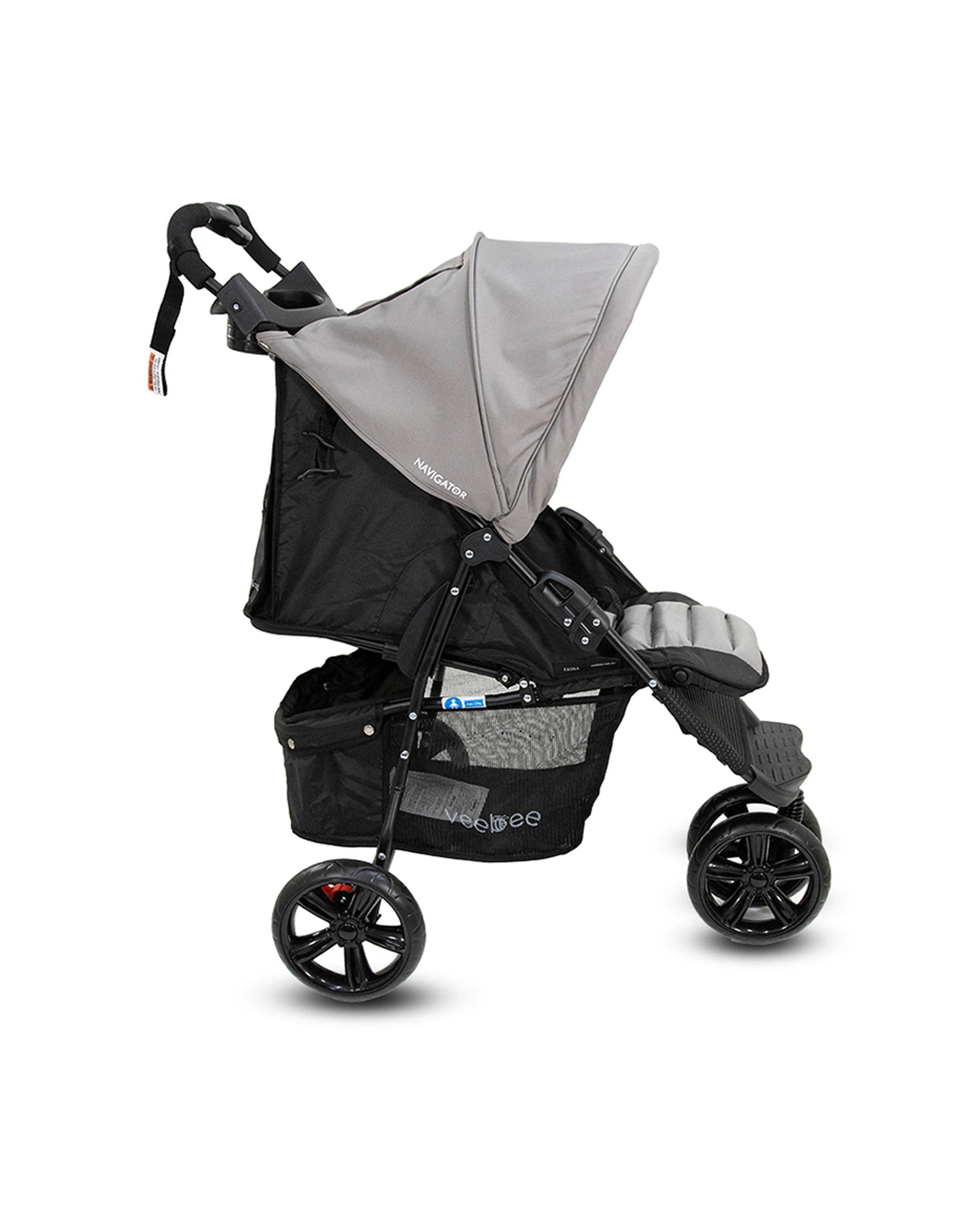 8 Vee Bee Navigator Foldable Stroller Pram Suitable From Birth Fauna 100cm
 - Grey, 8 of 9
