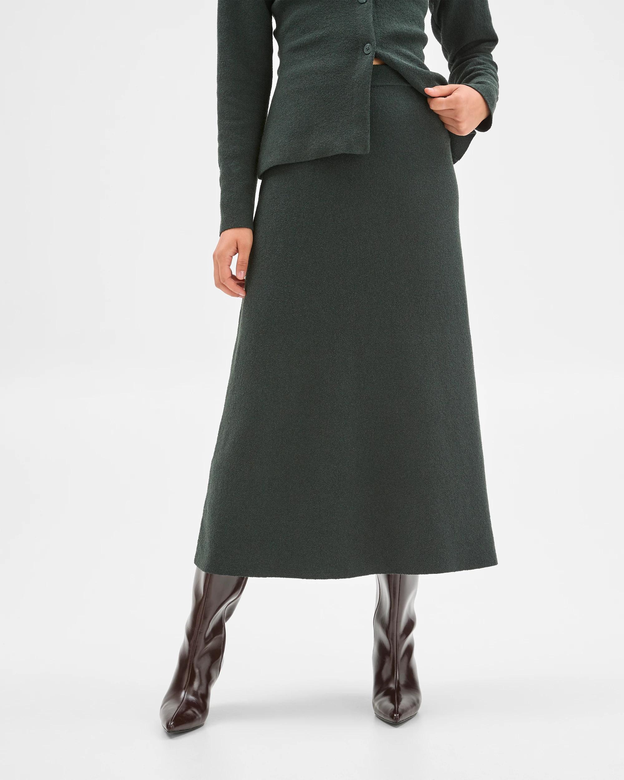 4 Preview Boucle Knit Midi Skirt MID JADE, 4 of 7