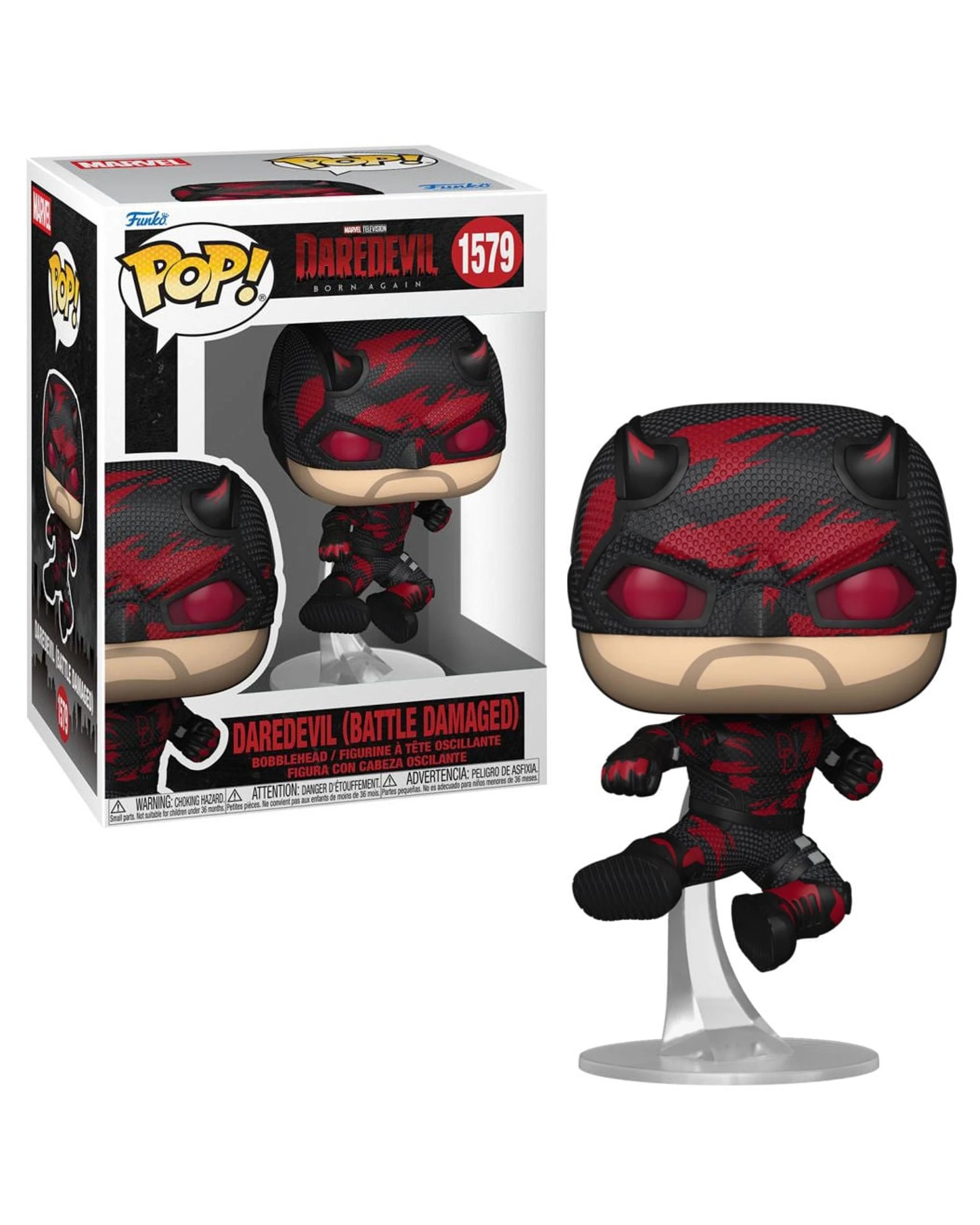 1 Marvel Daredevil: Born Again Daredevil - Battle Damaged -  Funko POP! Vinyl, 1 of 3
