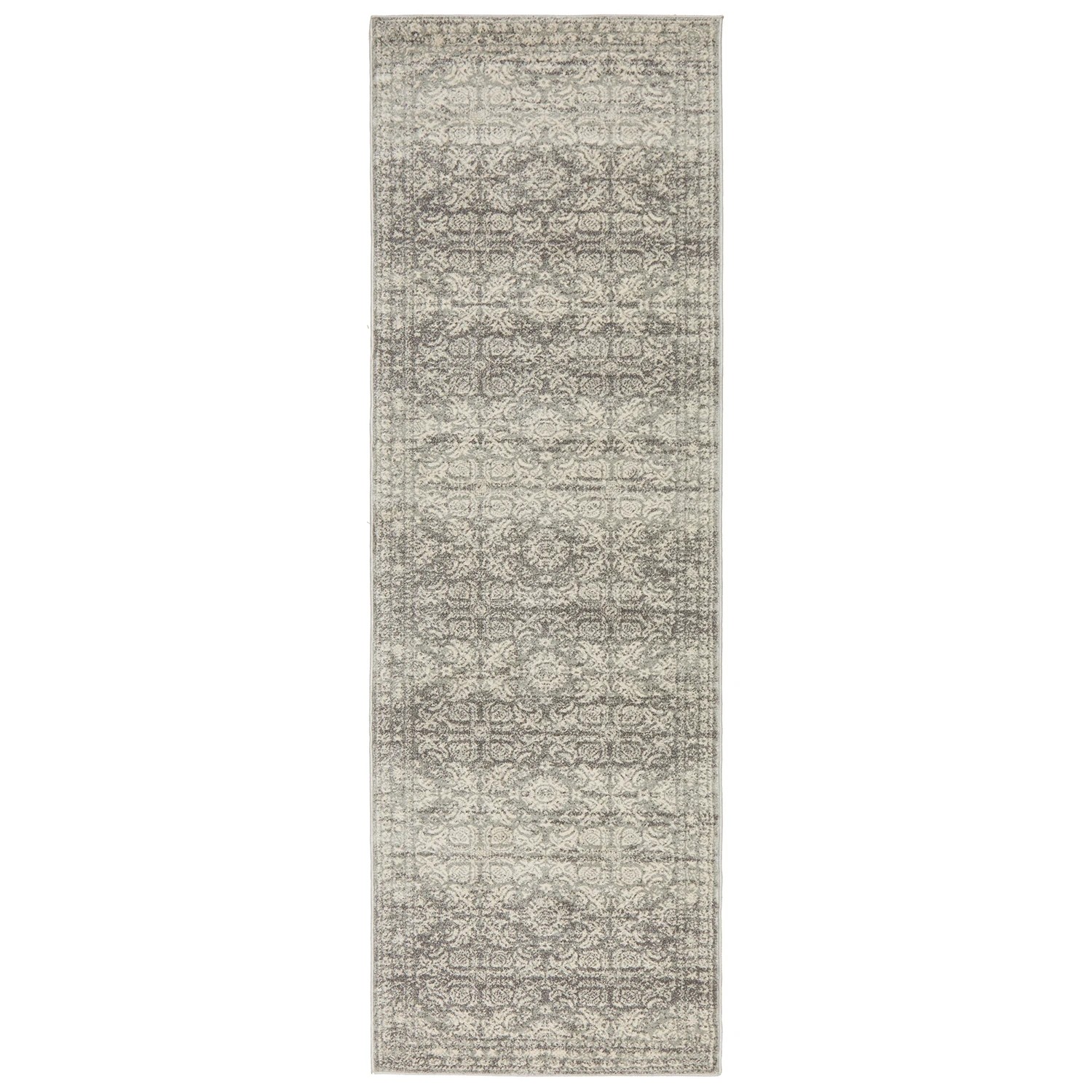 2 Common Ground Rugs Phantom 358 500x80cm - Extra Large Runner Power Loomed Pet Friendly Rug - Silver, 2 of 9