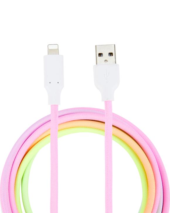 2m Lightning Cable - Pastel Rainbow