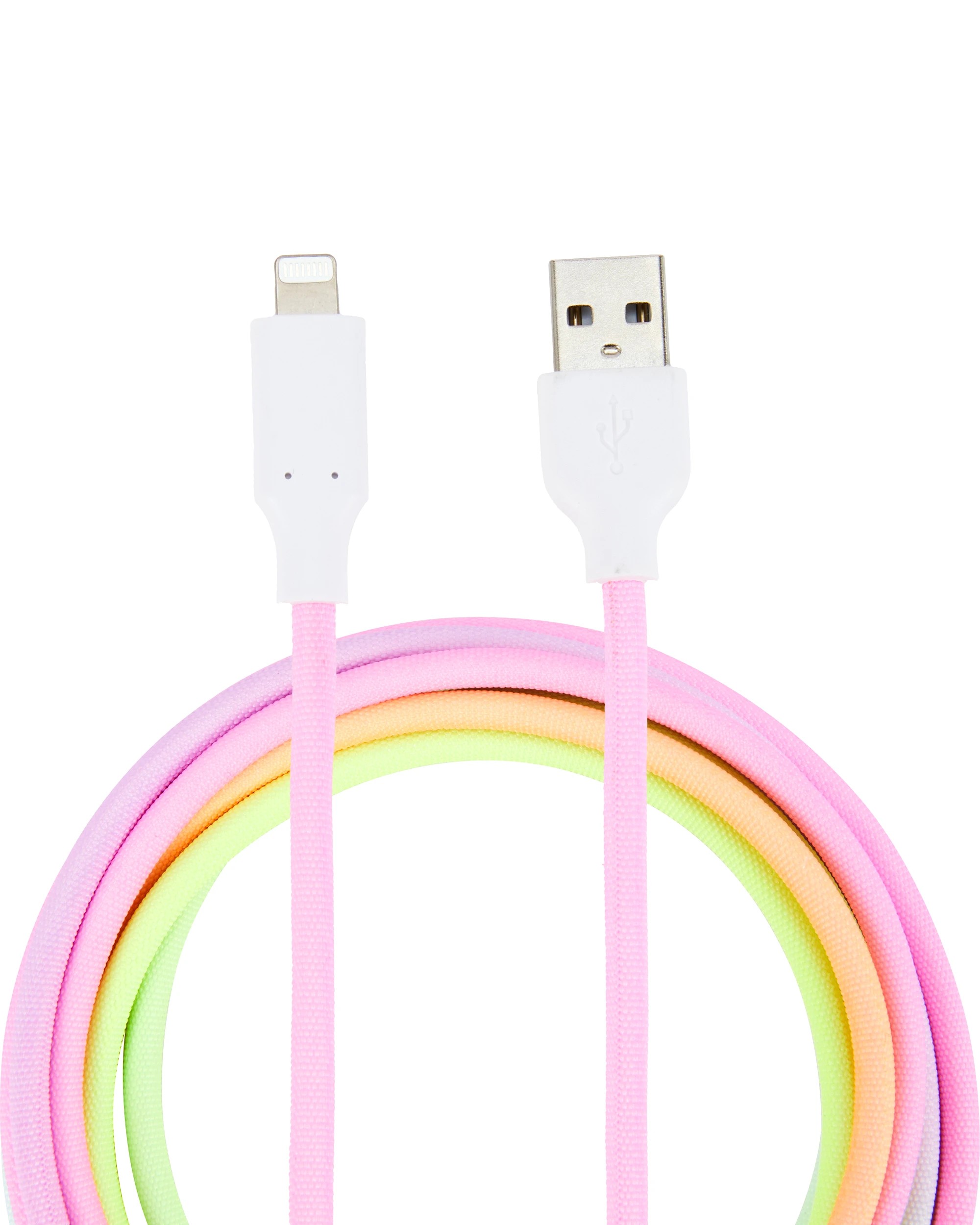 1 2m Lightning Cable - Pastel Rainbow, 1 of 4