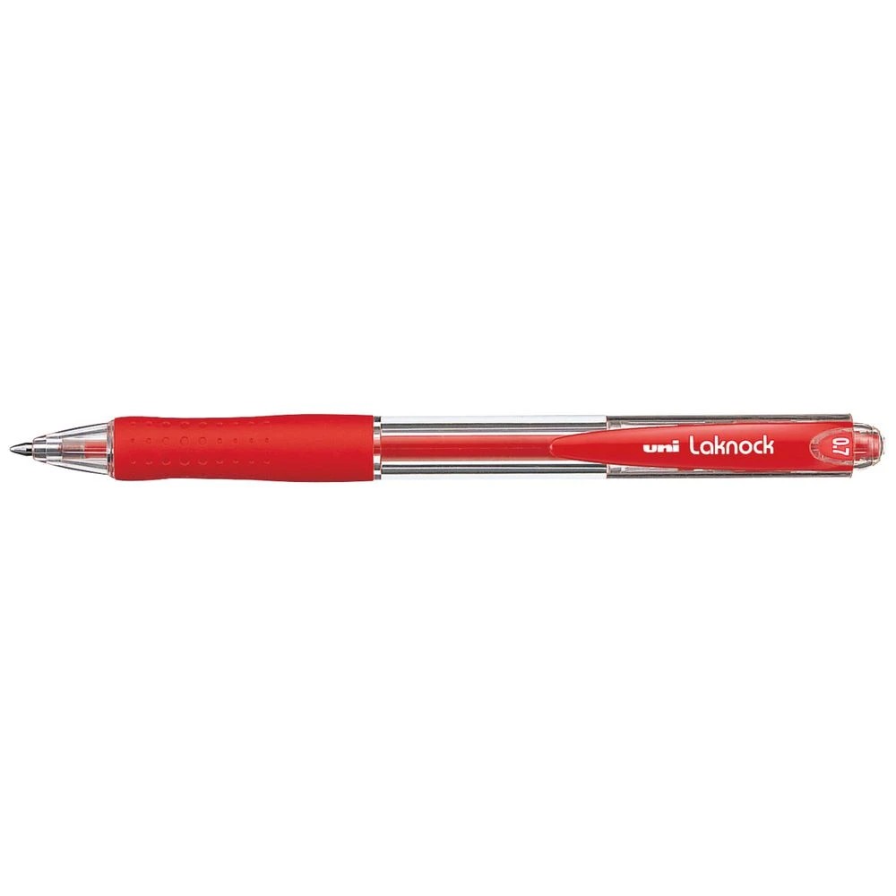 1 Uni Laknock Ballpoint Pen 0.7mm Red, 1 of 1