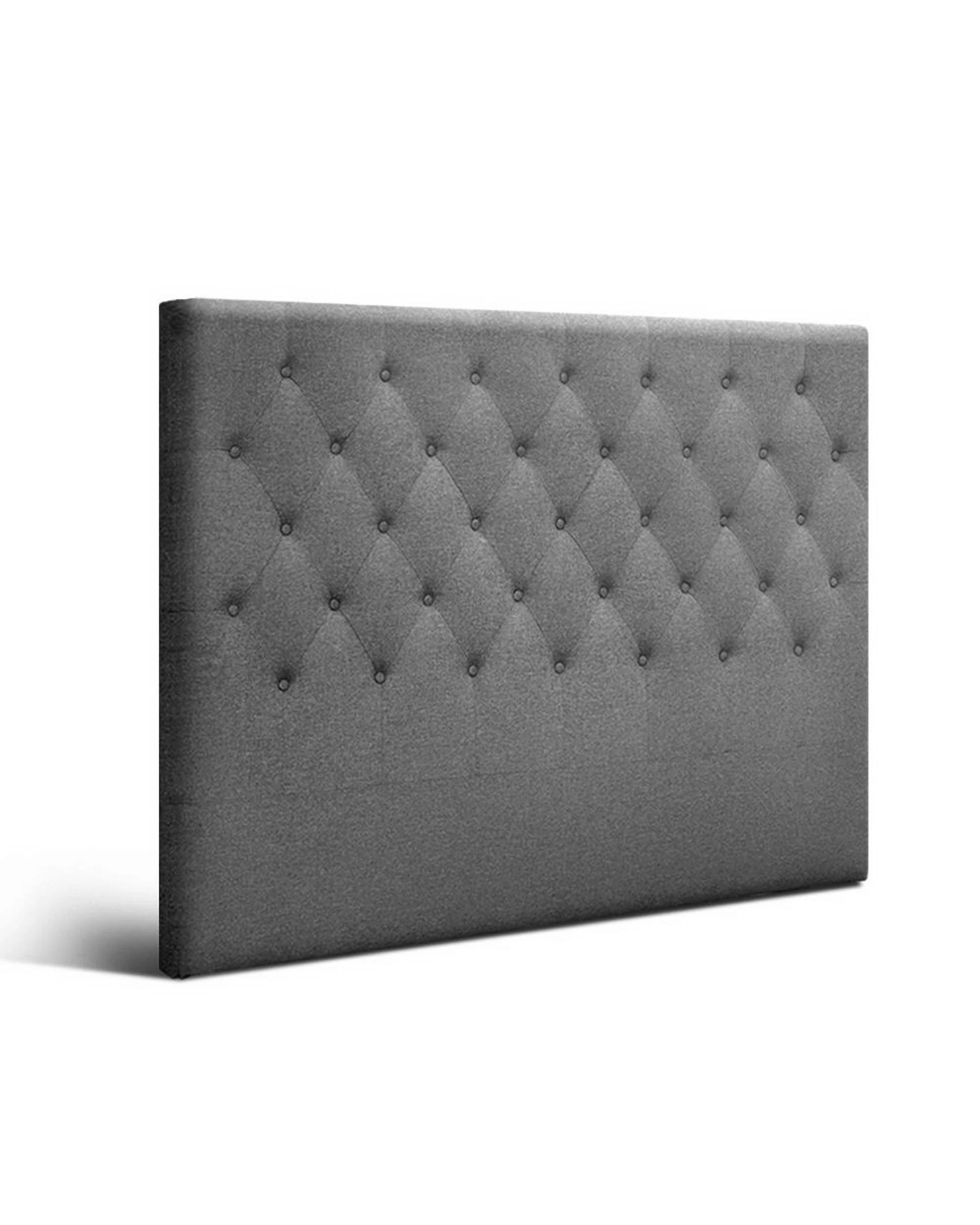 1 Artiss Bed Head Headboard Queen Size Fabric - Grey, 1 of 7