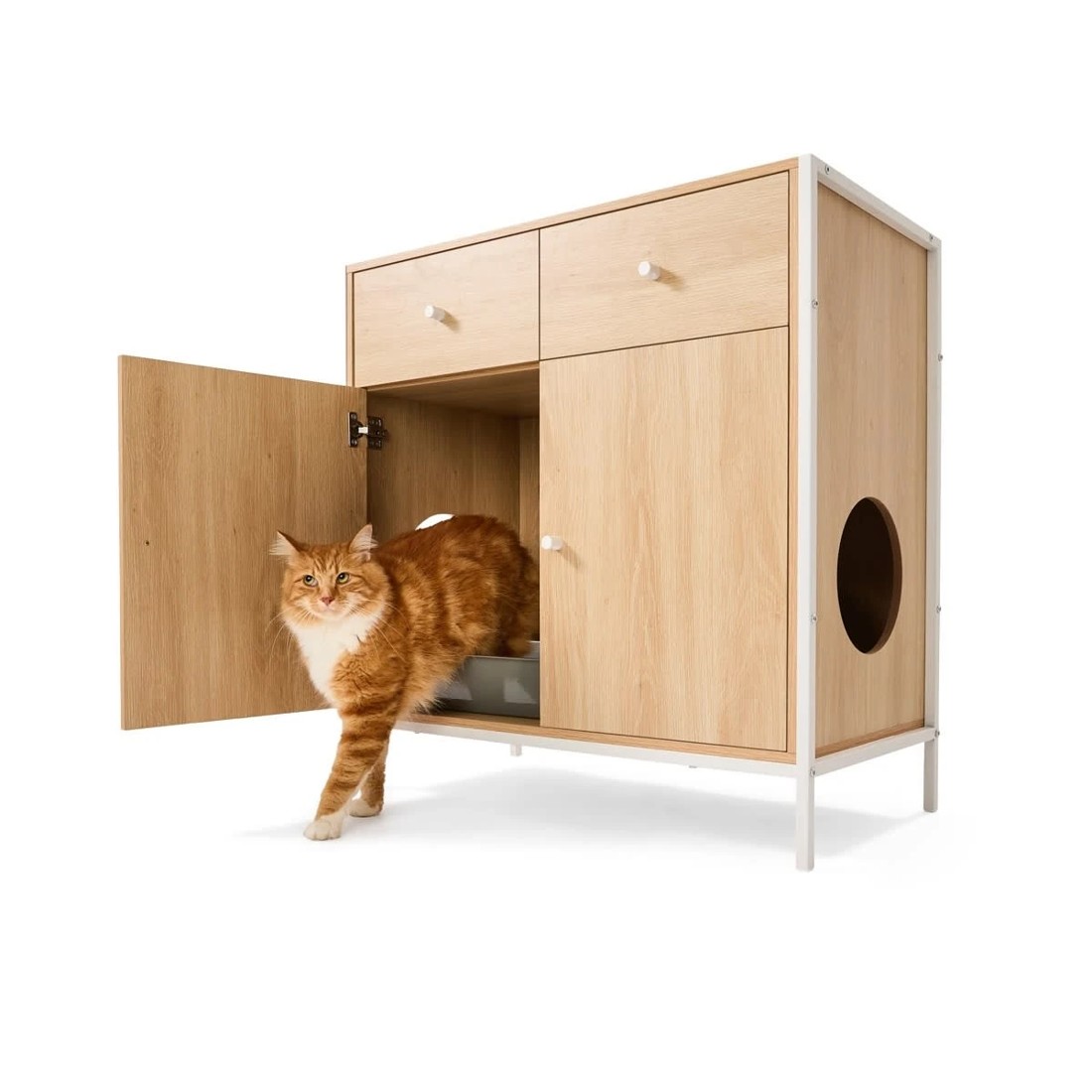 1 Cat Litter Cabinet with Storage, 1 of 10